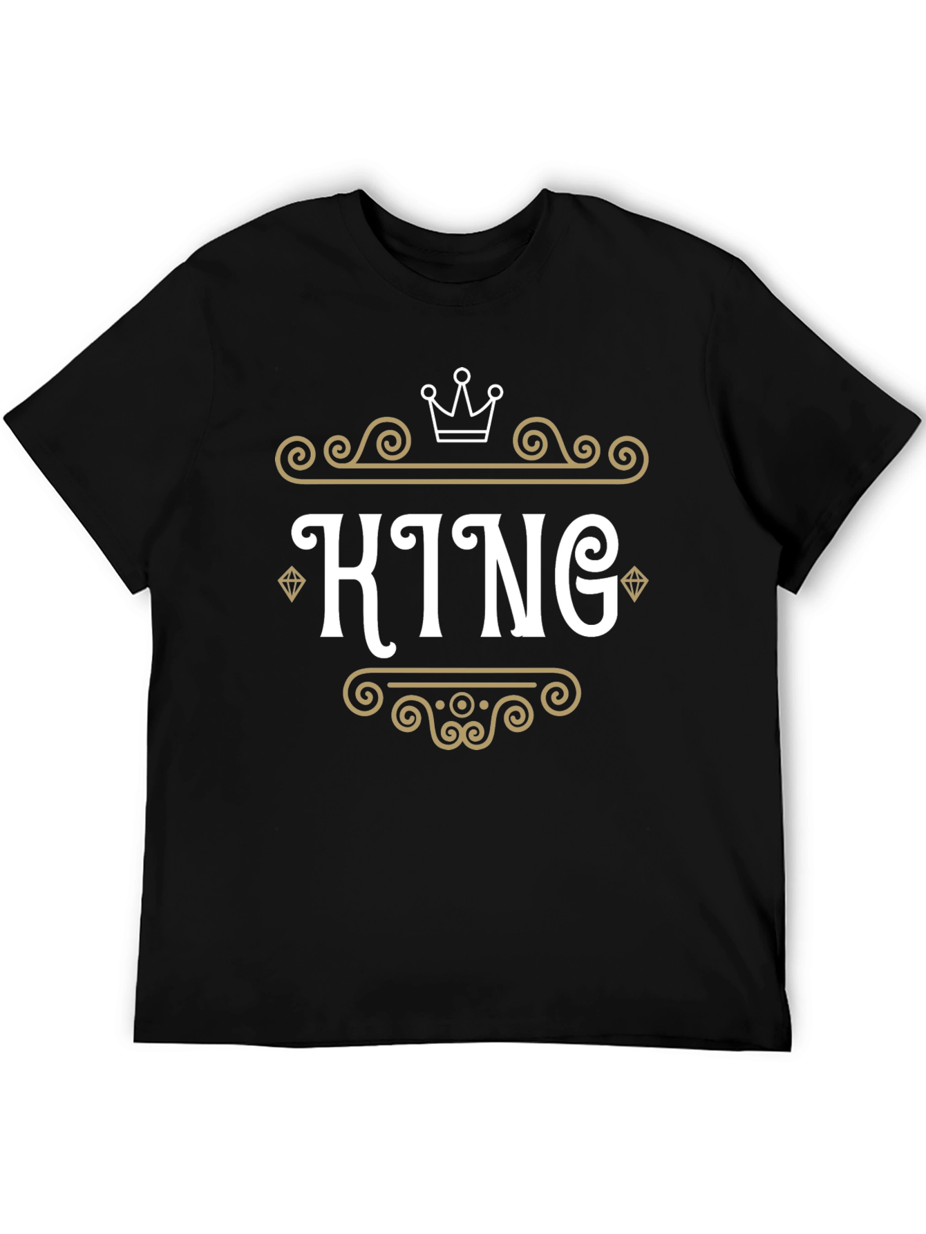 King Graphic Tee - Black Crew Neck T-Shirt
