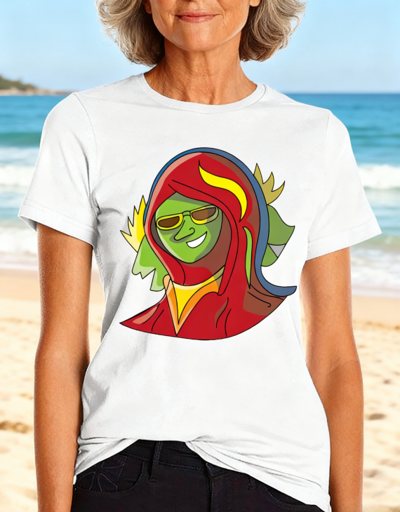 "Vibrant Hooded Icon" Graphic Tee