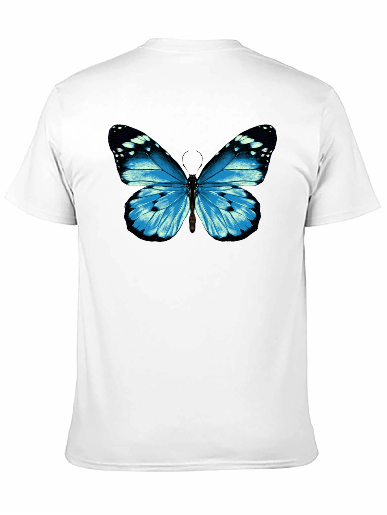 Blue Butterfly Graphic T-Shirt