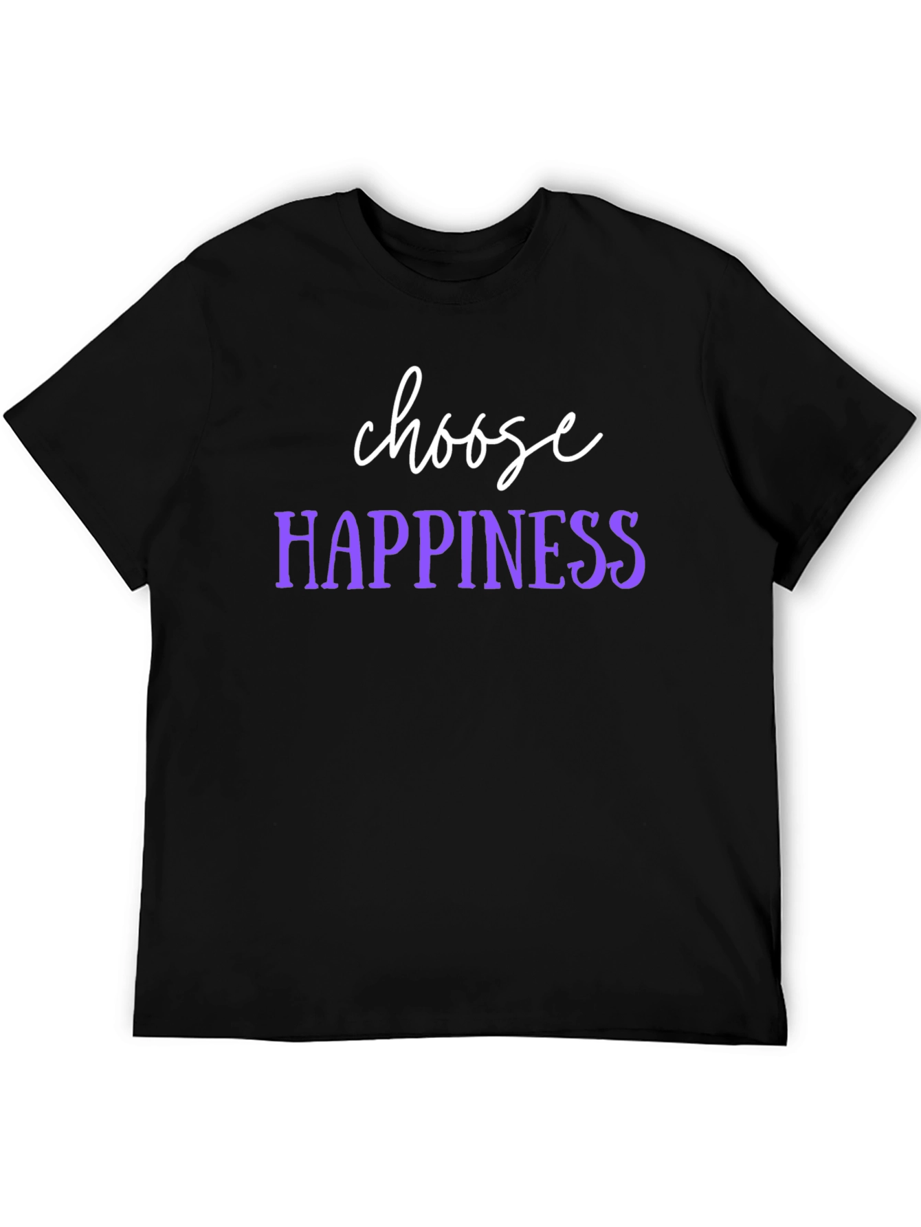 Choose Happiness Black Graphic T-Shirt