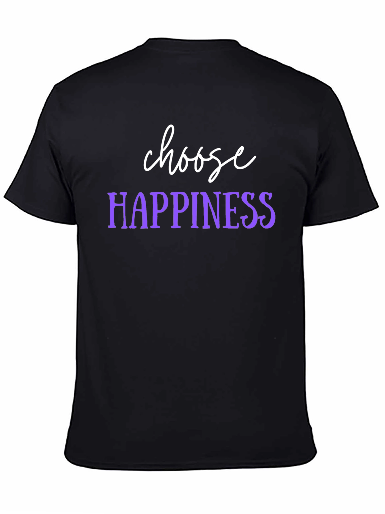 Choose Happiness Black Graphic T-Shirt
