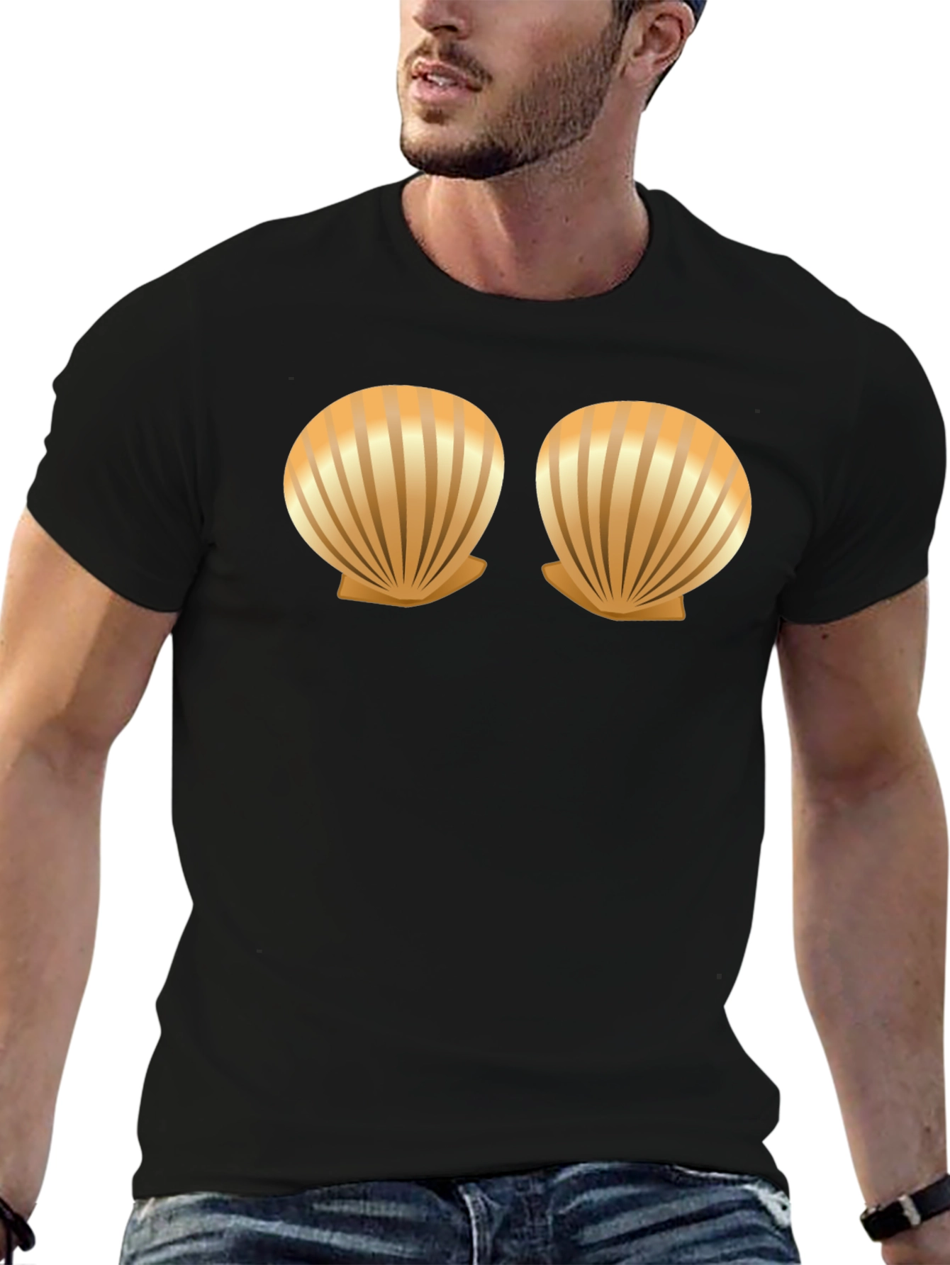 Shell Bra T-Shirt - Novelty Costume Tee