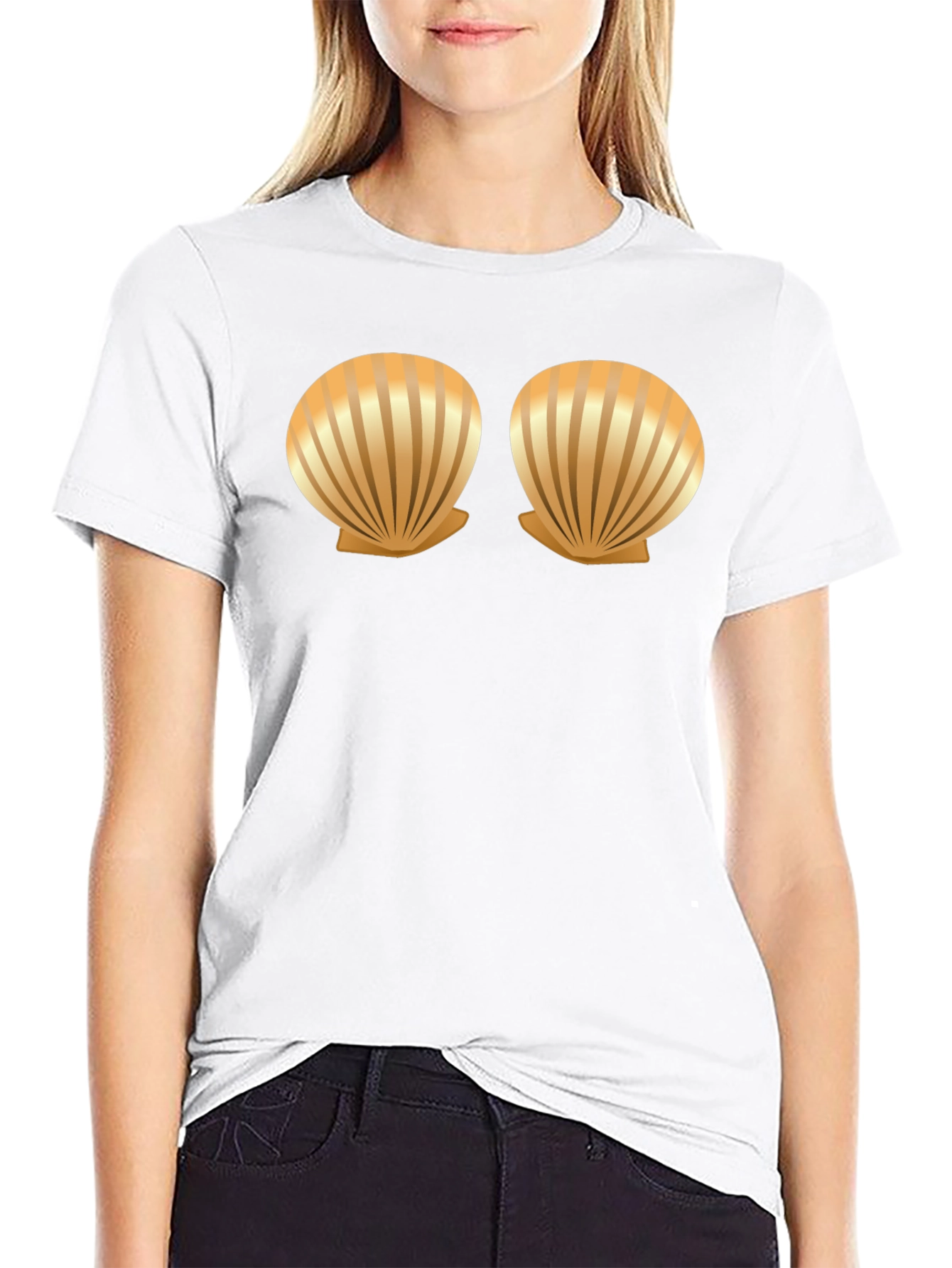 Shell Bra T-Shirt - Novelty Costume Tee
