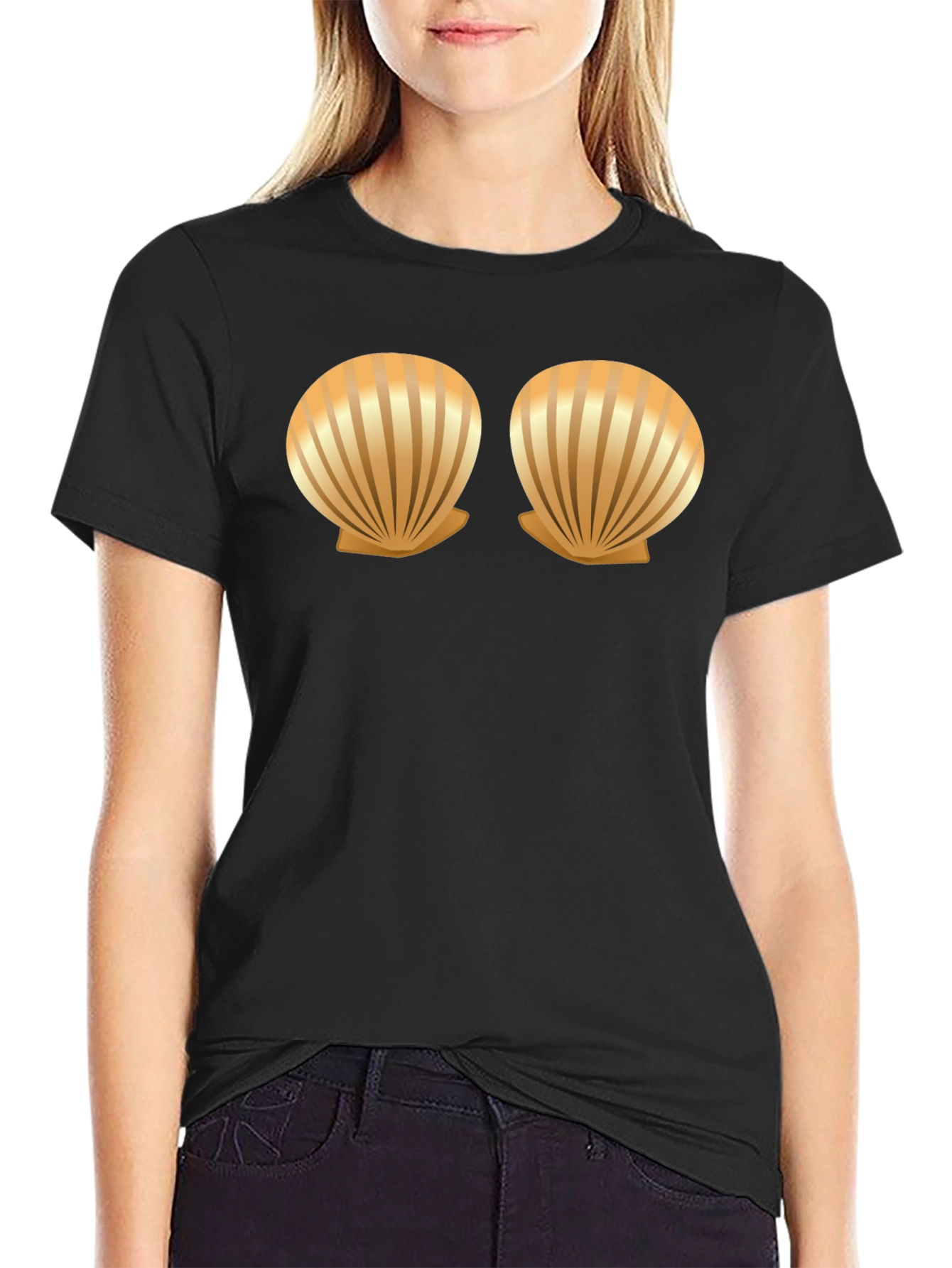 Shell Bra T-Shirt - Novelty Costume Tee
