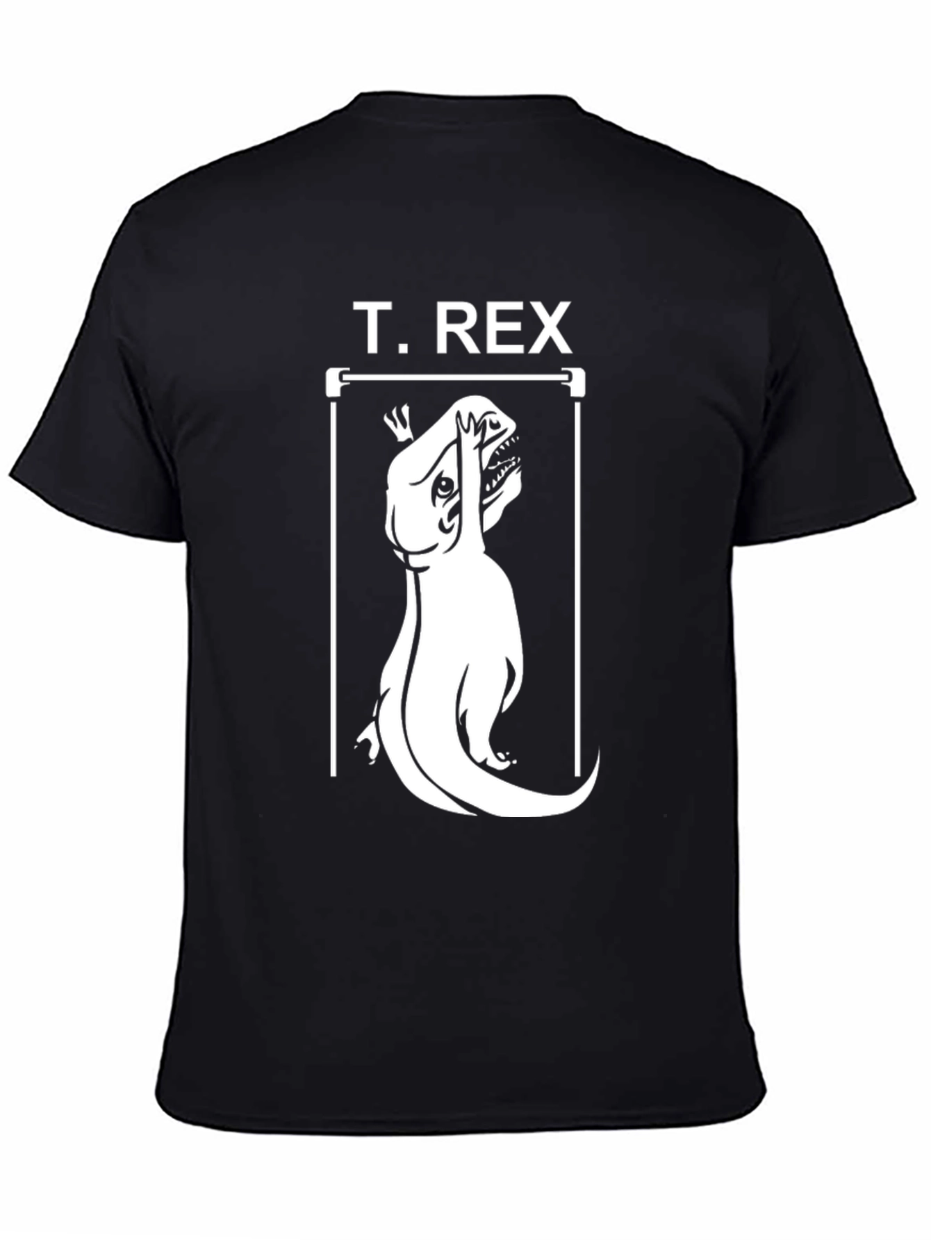 T-Rex Funny Graphic Tee - Black Cotton Casual Shirt