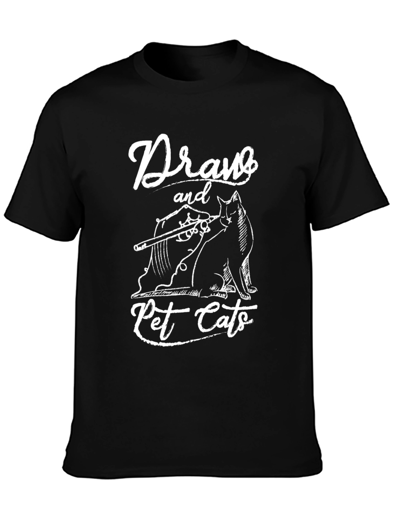 Draw and Pet Cats Graphic T-Shirt