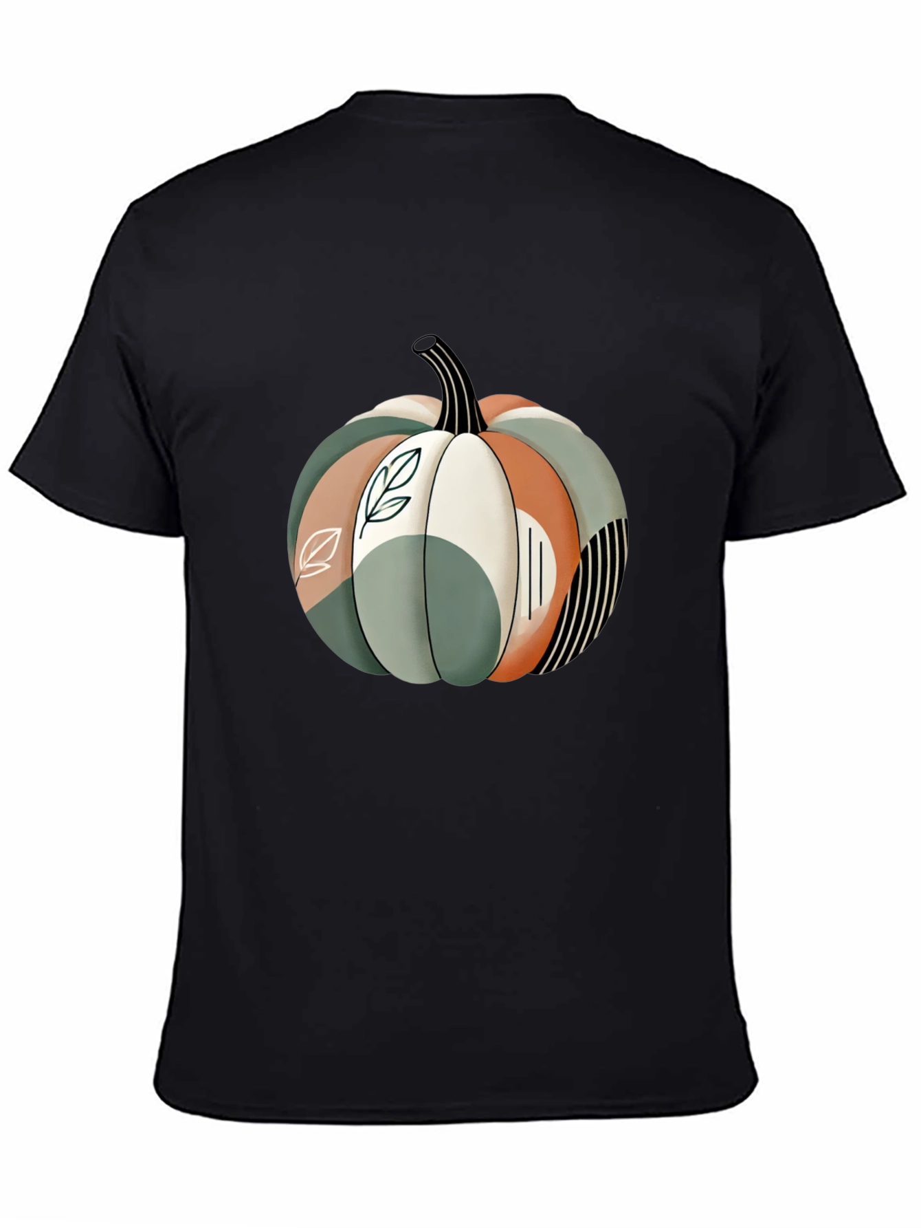 Abstract Pumpkin Graphic T-Shirt - Stylish Fall Apparel