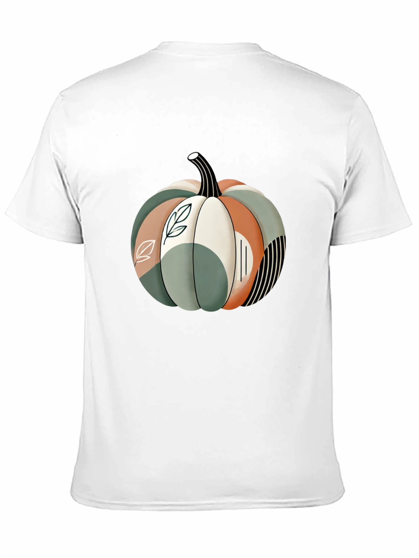Abstract Pumpkin Graphic T-Shirt - Stylish Fall Apparel