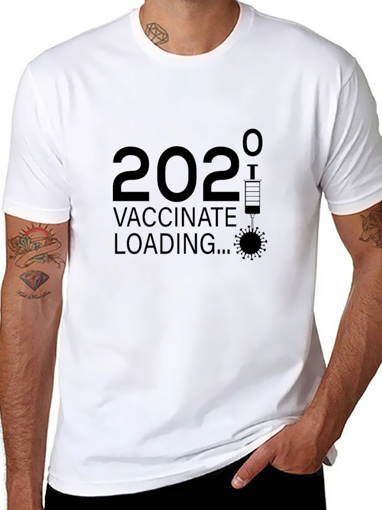 Vaccinate Loading 2021 Graphic Tee - Black