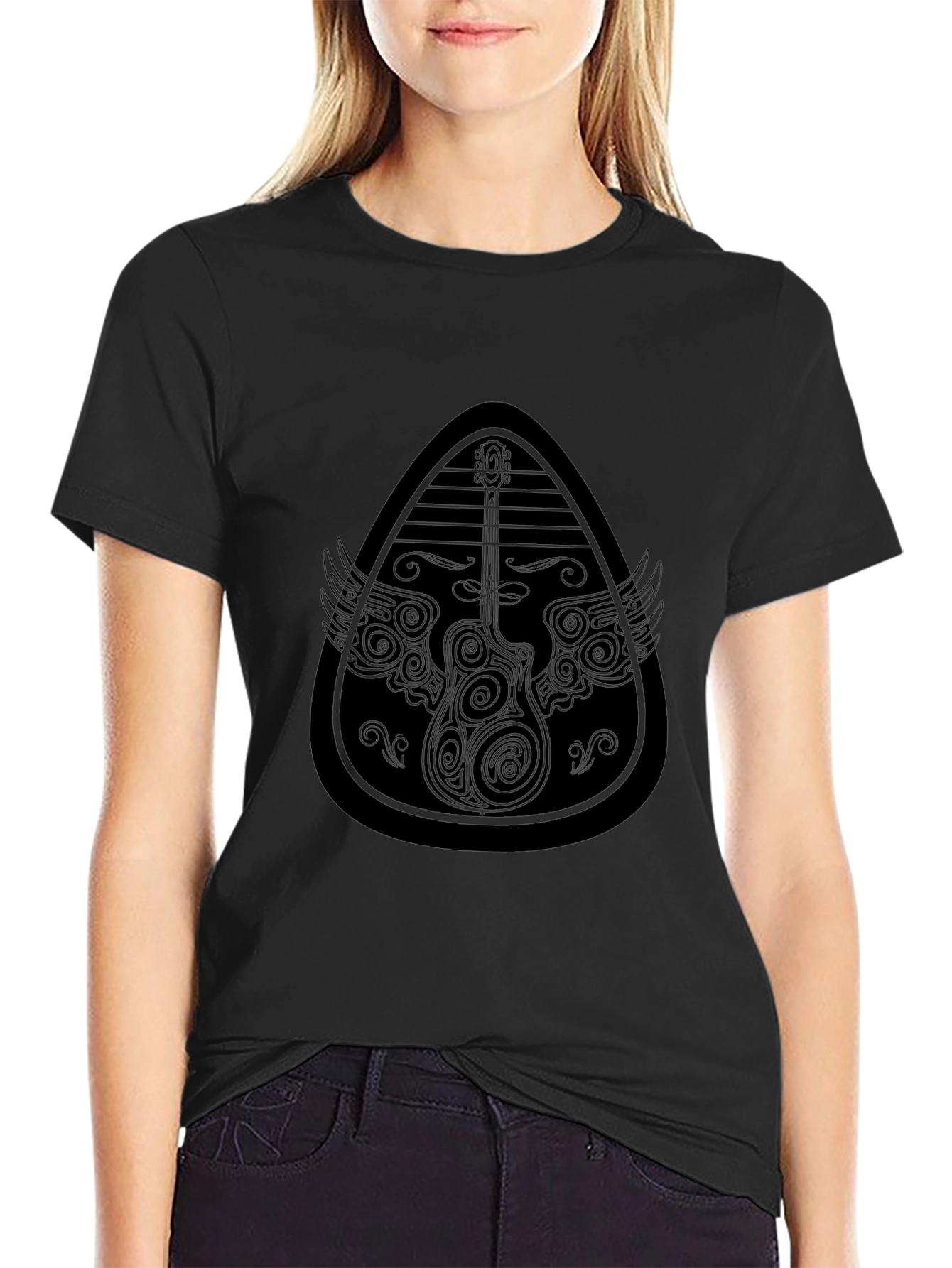 Guitar Pick Wings T-Shirt - Cool Graphic Tee