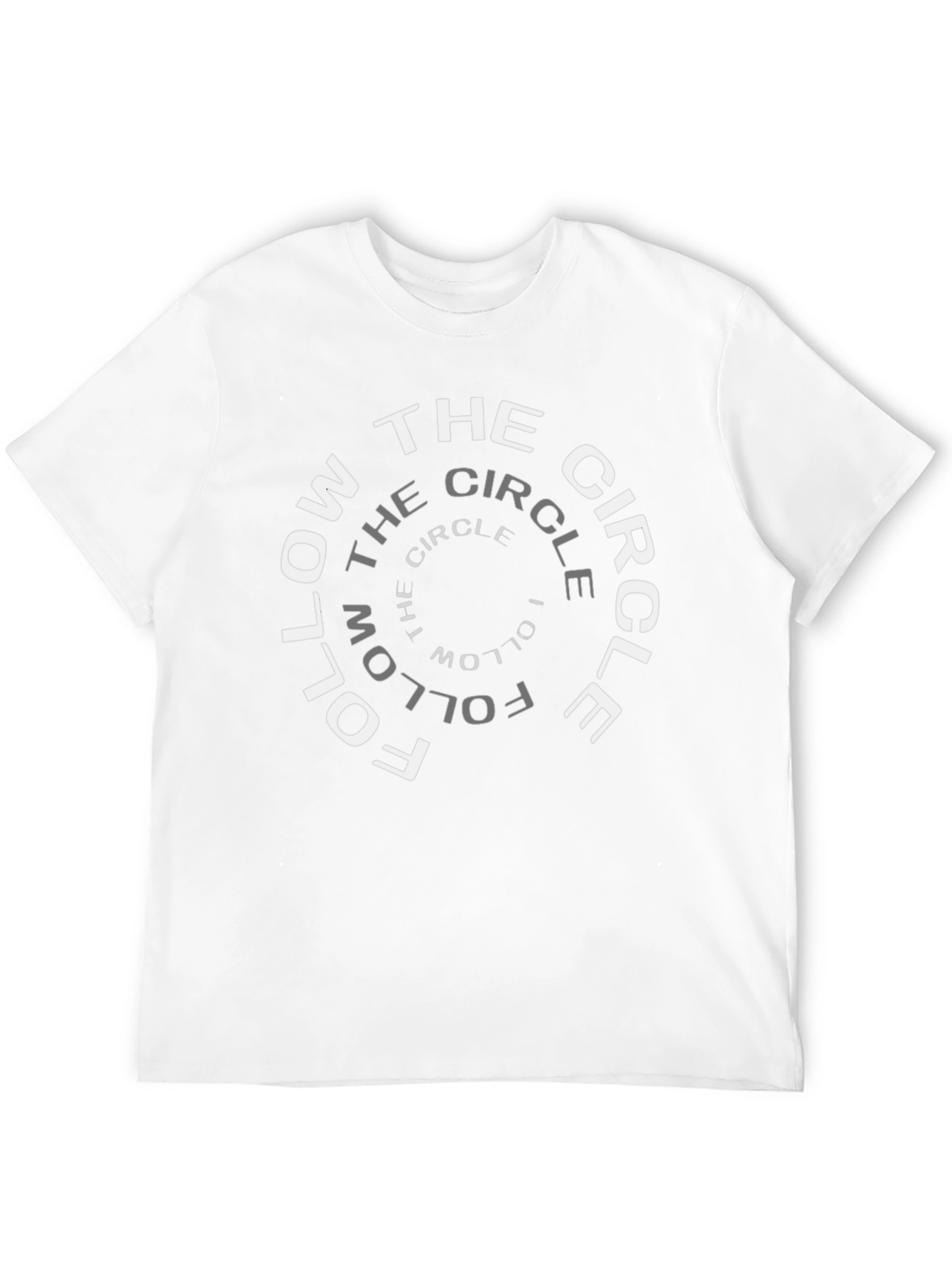 Follow the Circle Graphic Tee - Unique Spiral Design