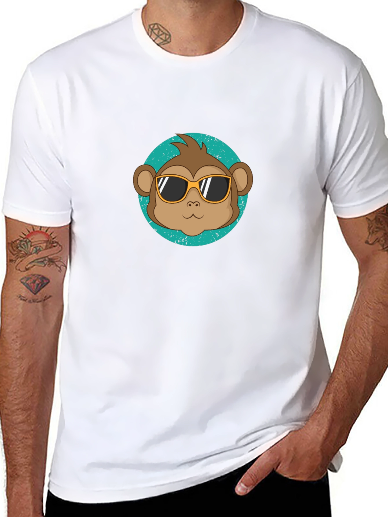 Cool Monkey Graphic Tee - Black