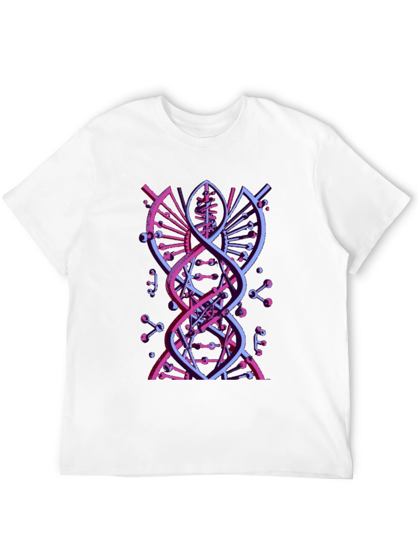 Abstract DNA Graphic Tee - Modern Science Style