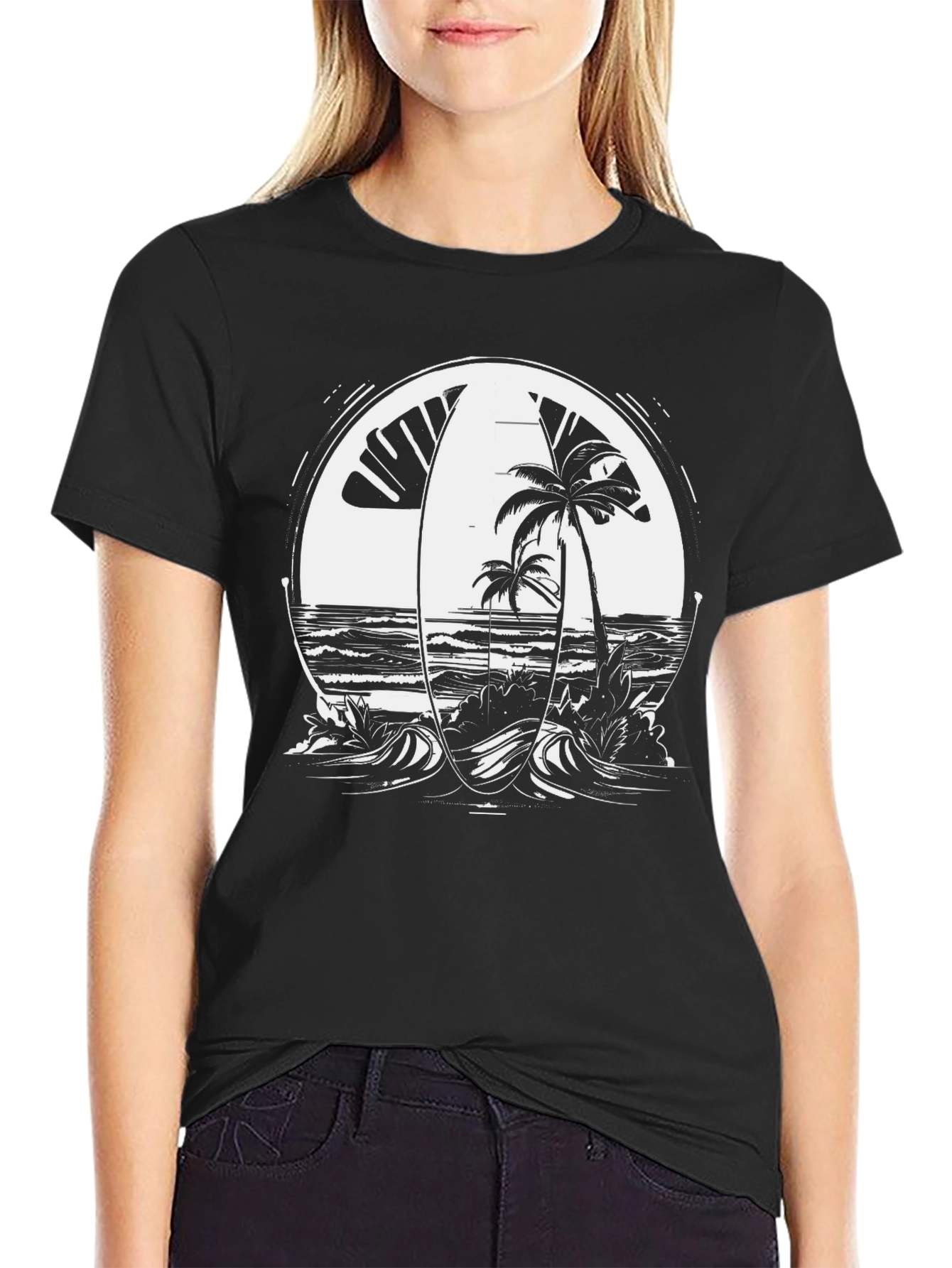 Surf Scene Graphic Tee - Beach Vibes