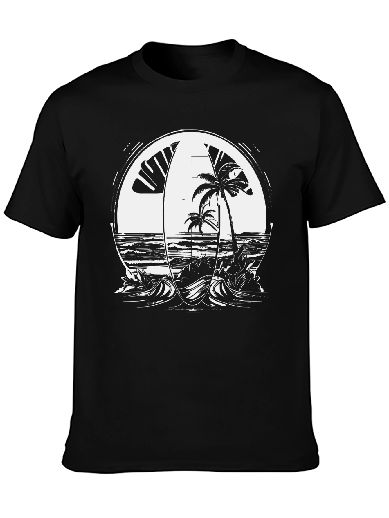 Surf Scene Graphic Tee - Beach Vibes