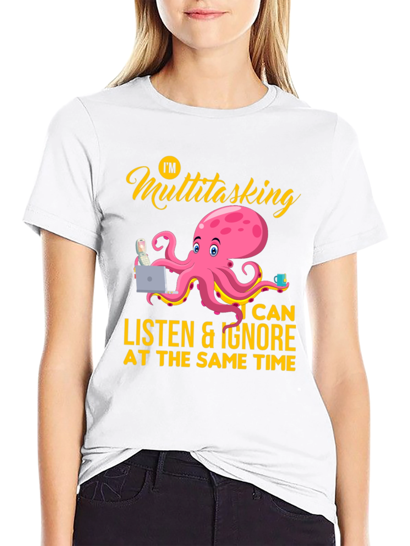 Multitasking Octopus Graphic Tee