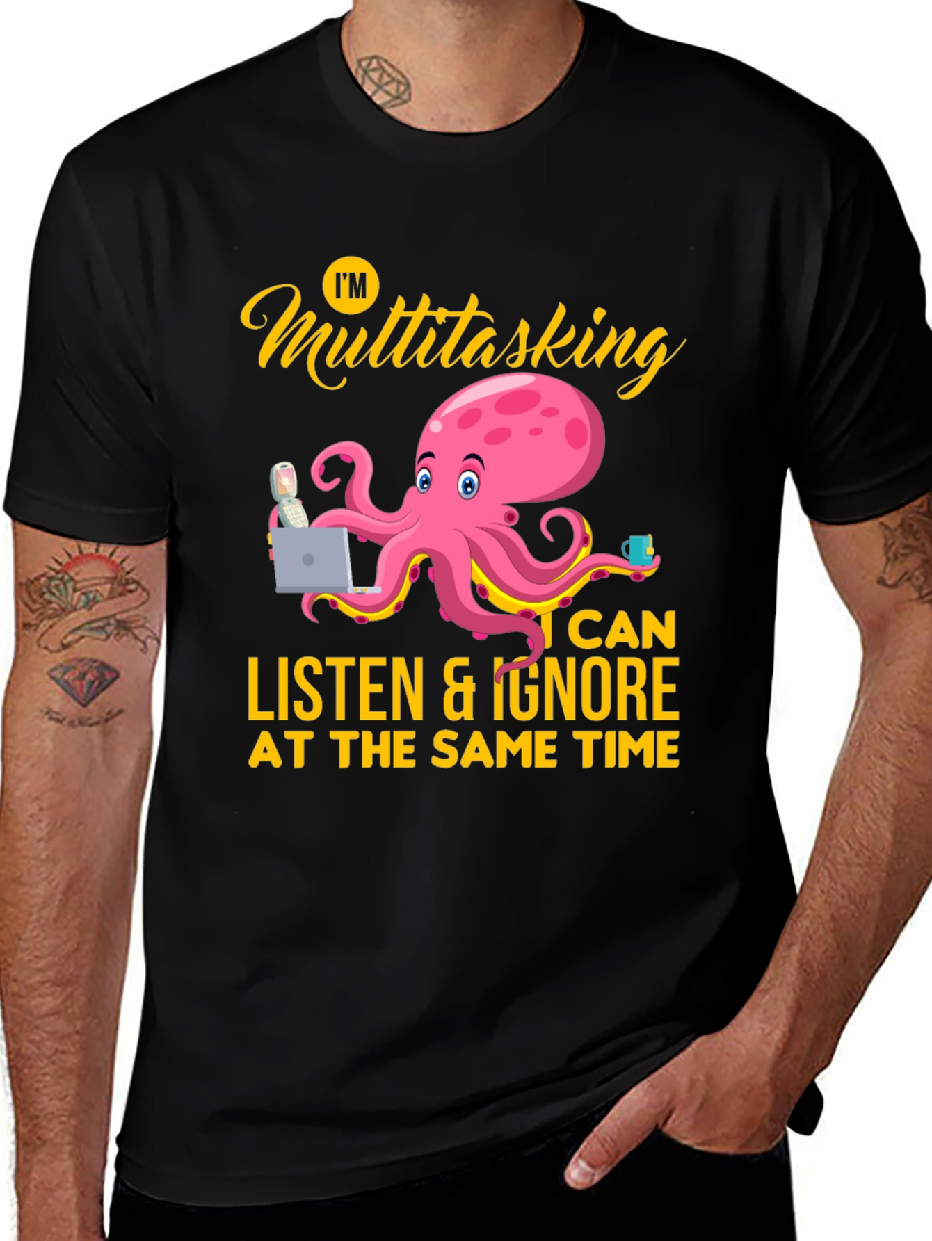 Multitasking Octopus Graphic Tee