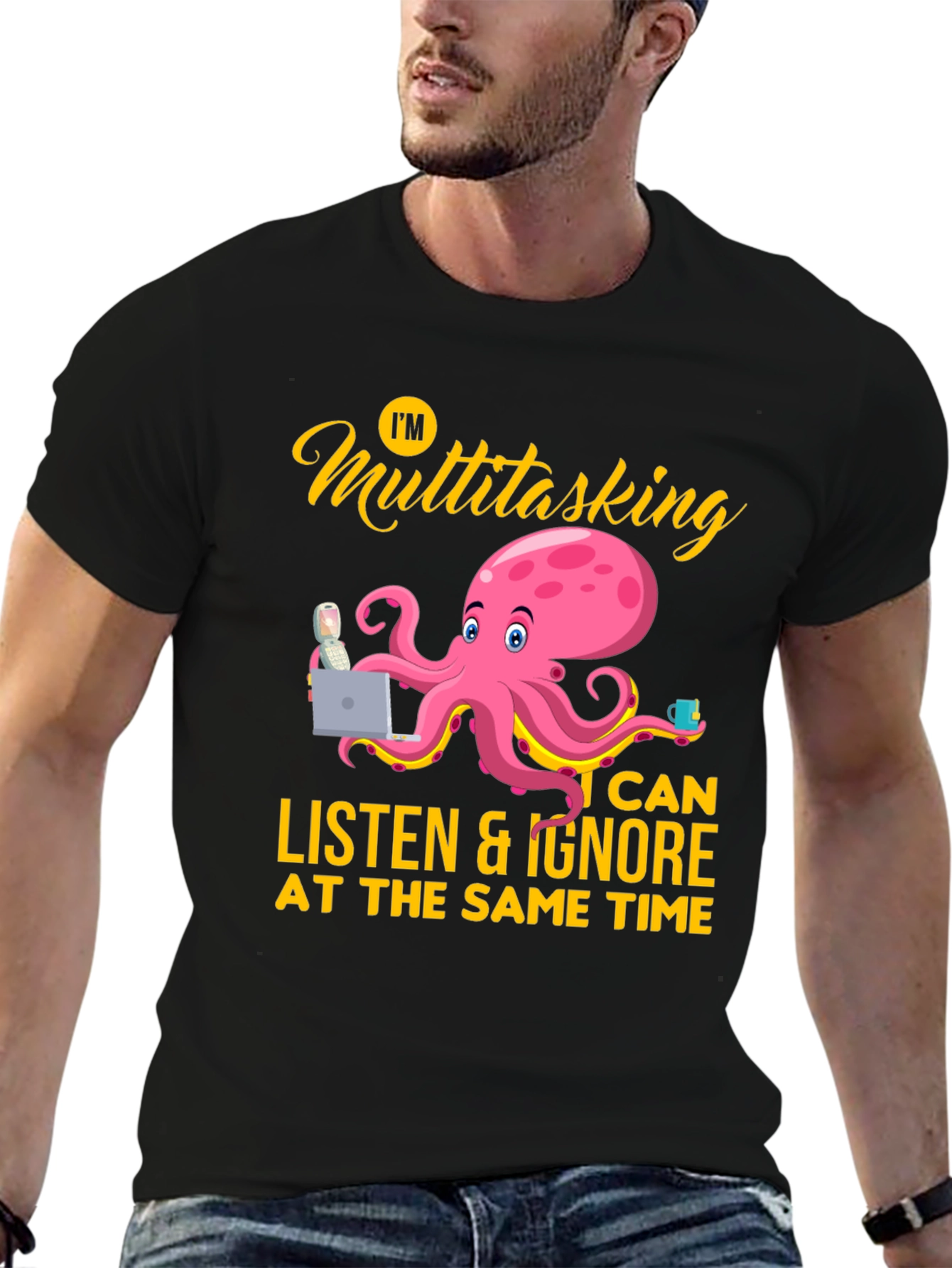 Multitasking Octopus Graphic Tee