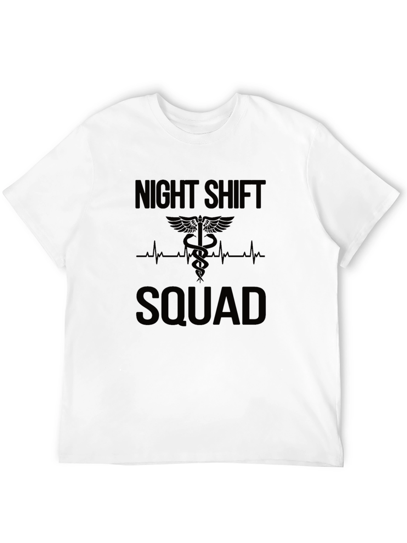 Night Shift Squad T-Shirt Medical Caduceus Design