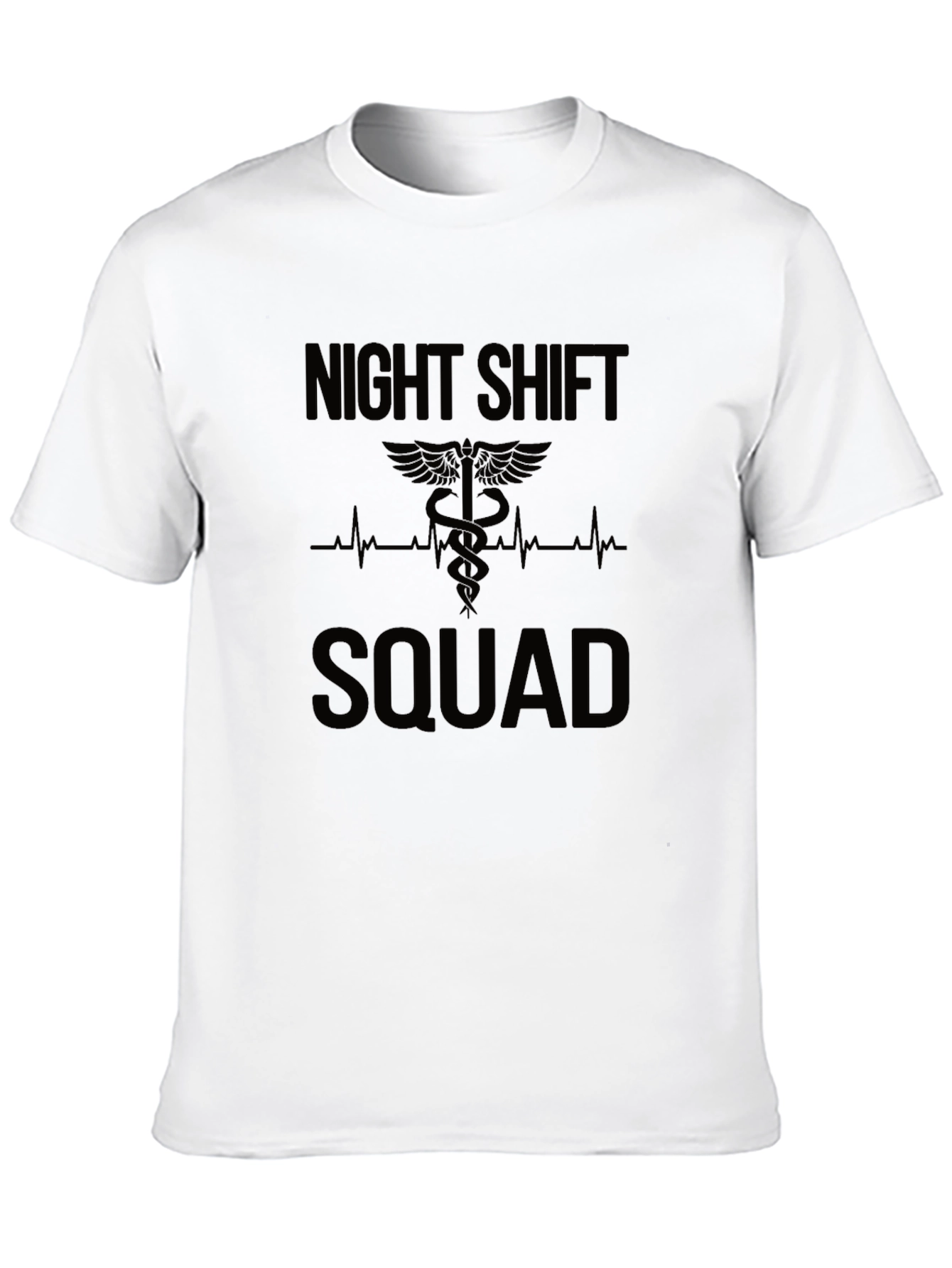 Night Shift Squad T-Shirt Medical Caduceus Design