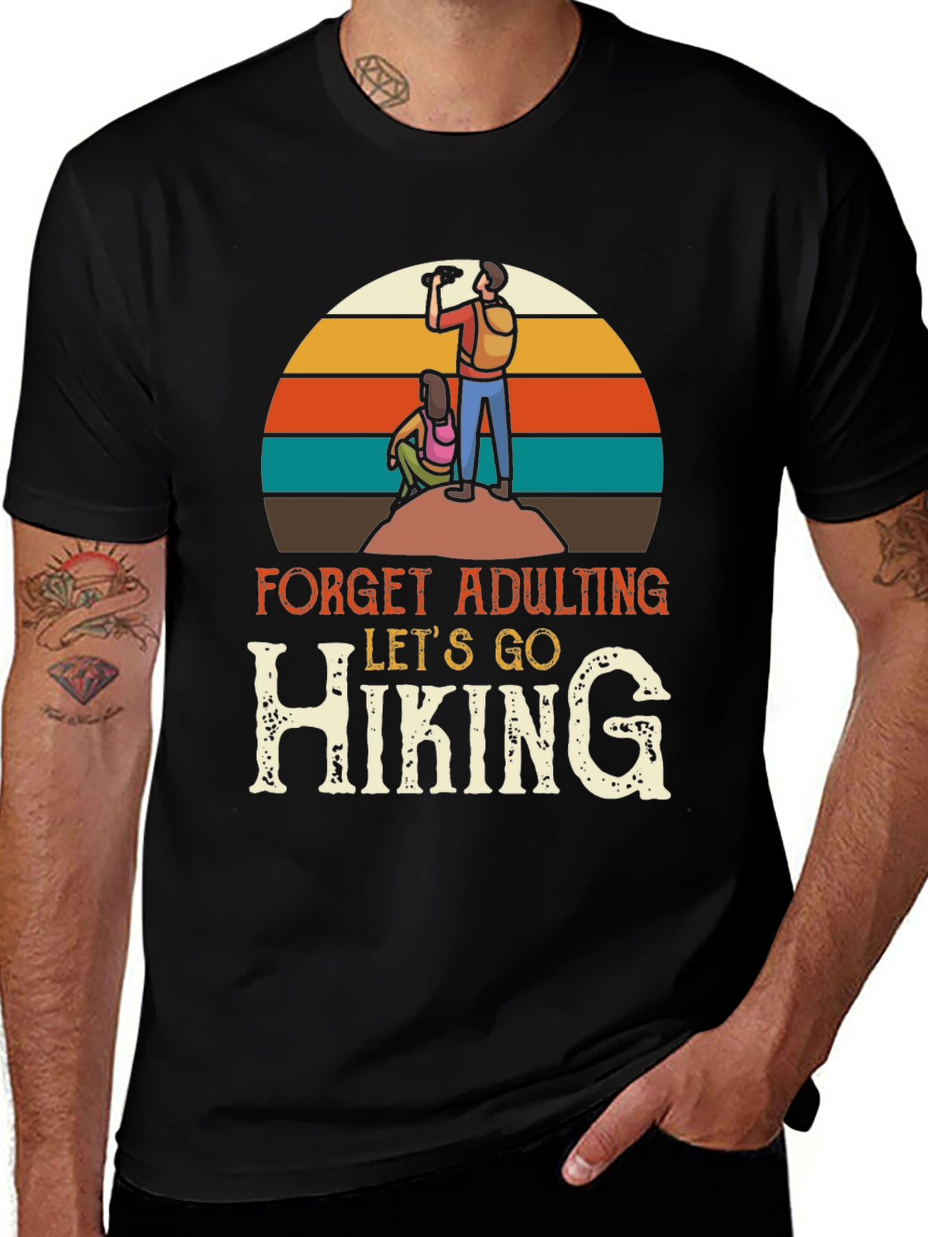 Hiking T-Shirt: Forget Adulting Lets Go