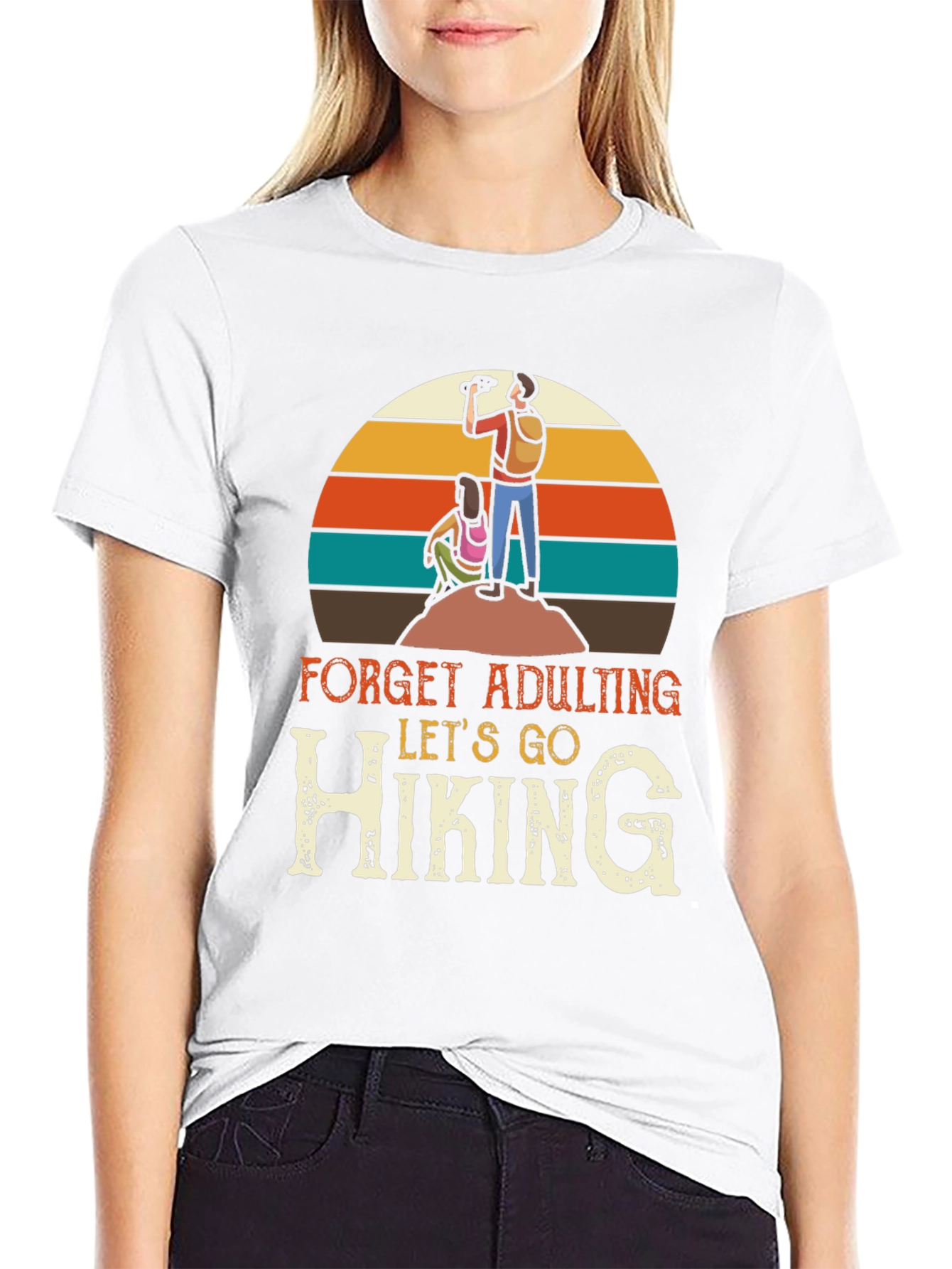 Hiking T-Shirt: Forget Adulting Lets Go