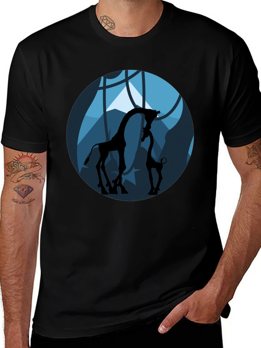 Giraffe Silhouette Graphic Tee
