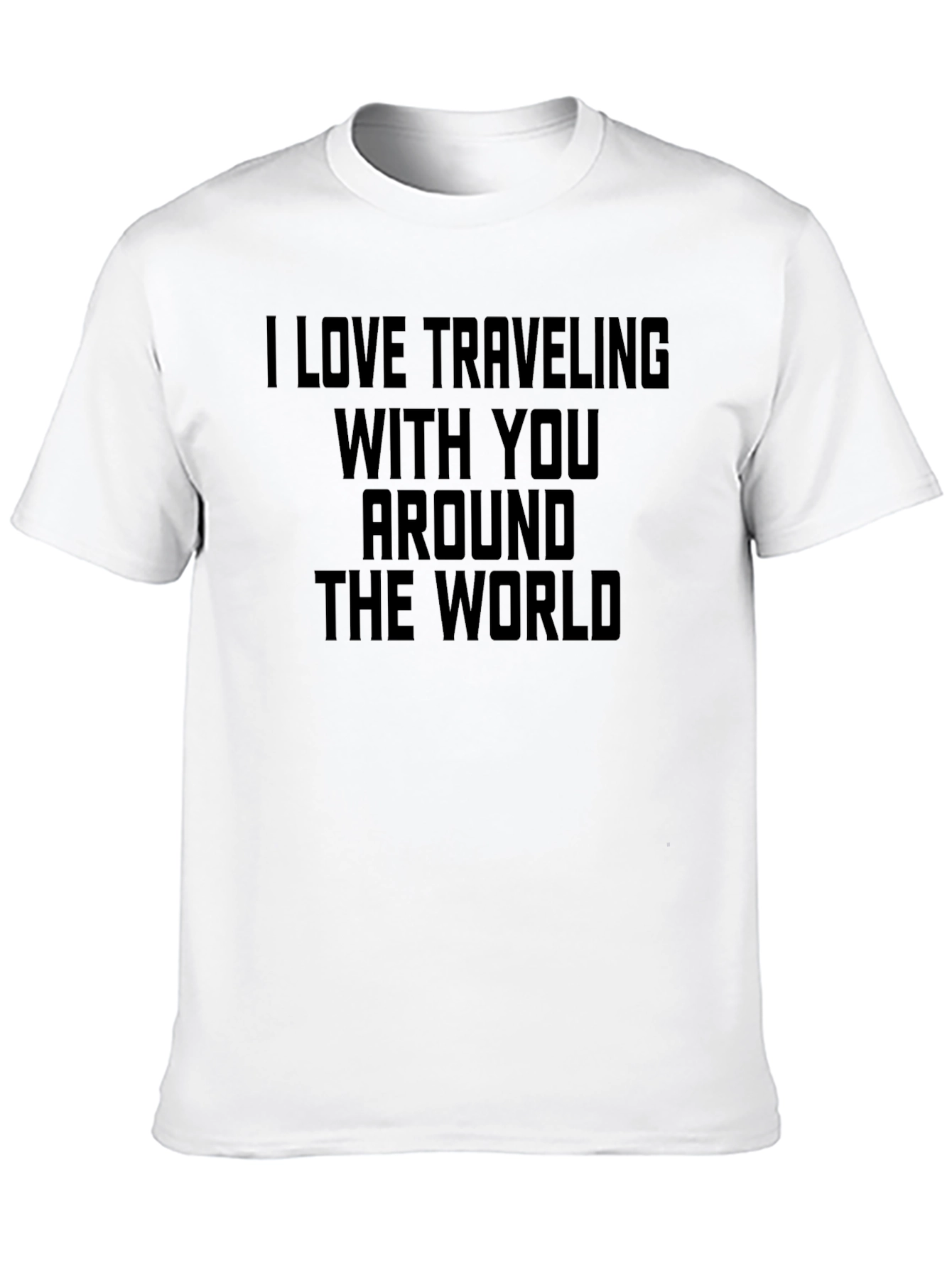 Travel Lover Black T-Shirt: Around The World