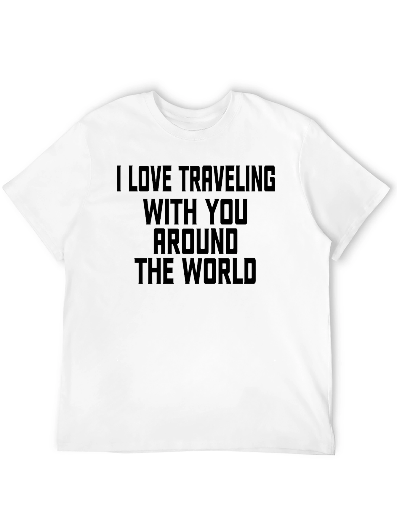 Travel Lover Black T-Shirt: Around The World