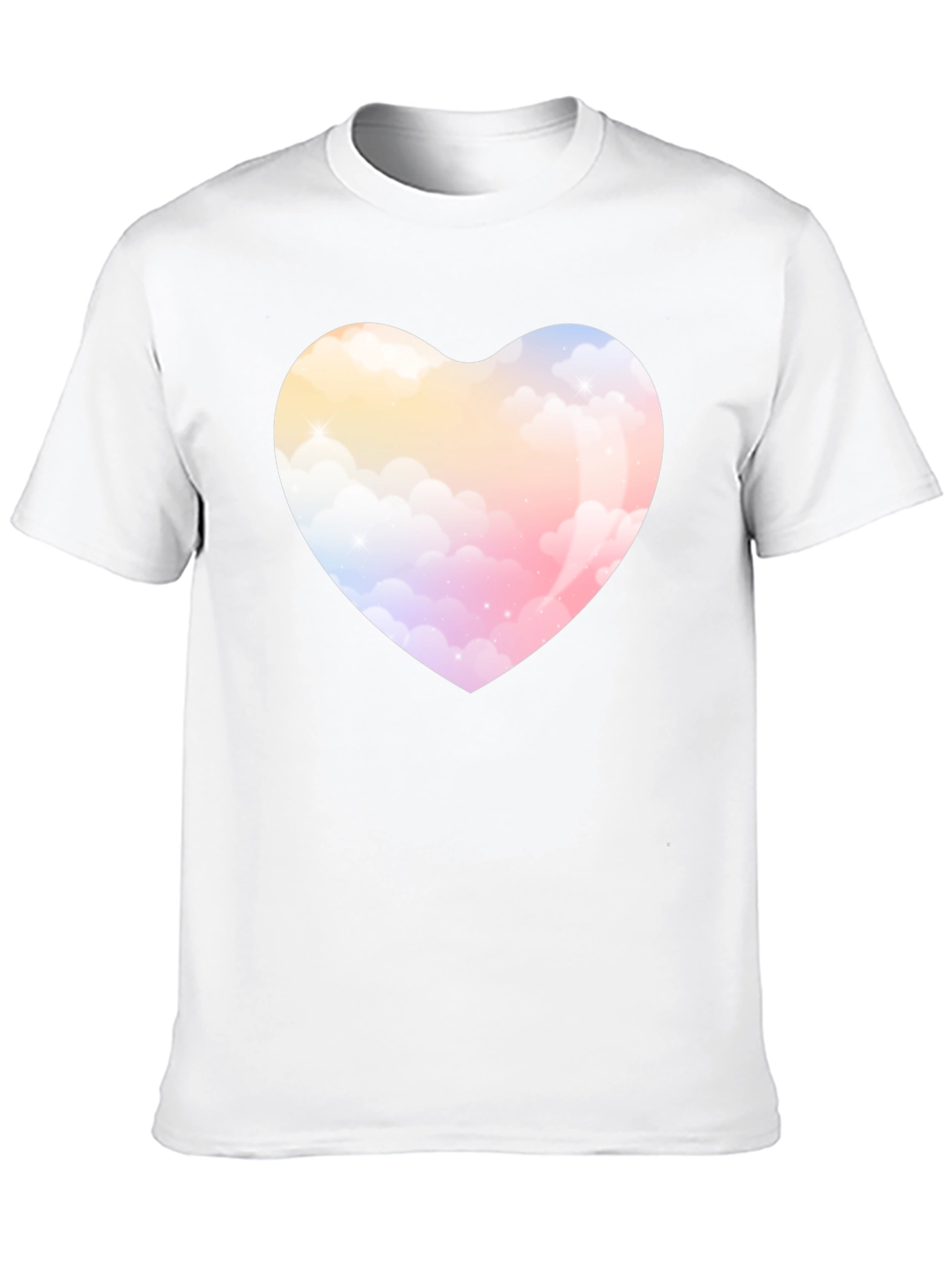 Cloud Heart Graphic Tee - Soft Style Black T-Shirt