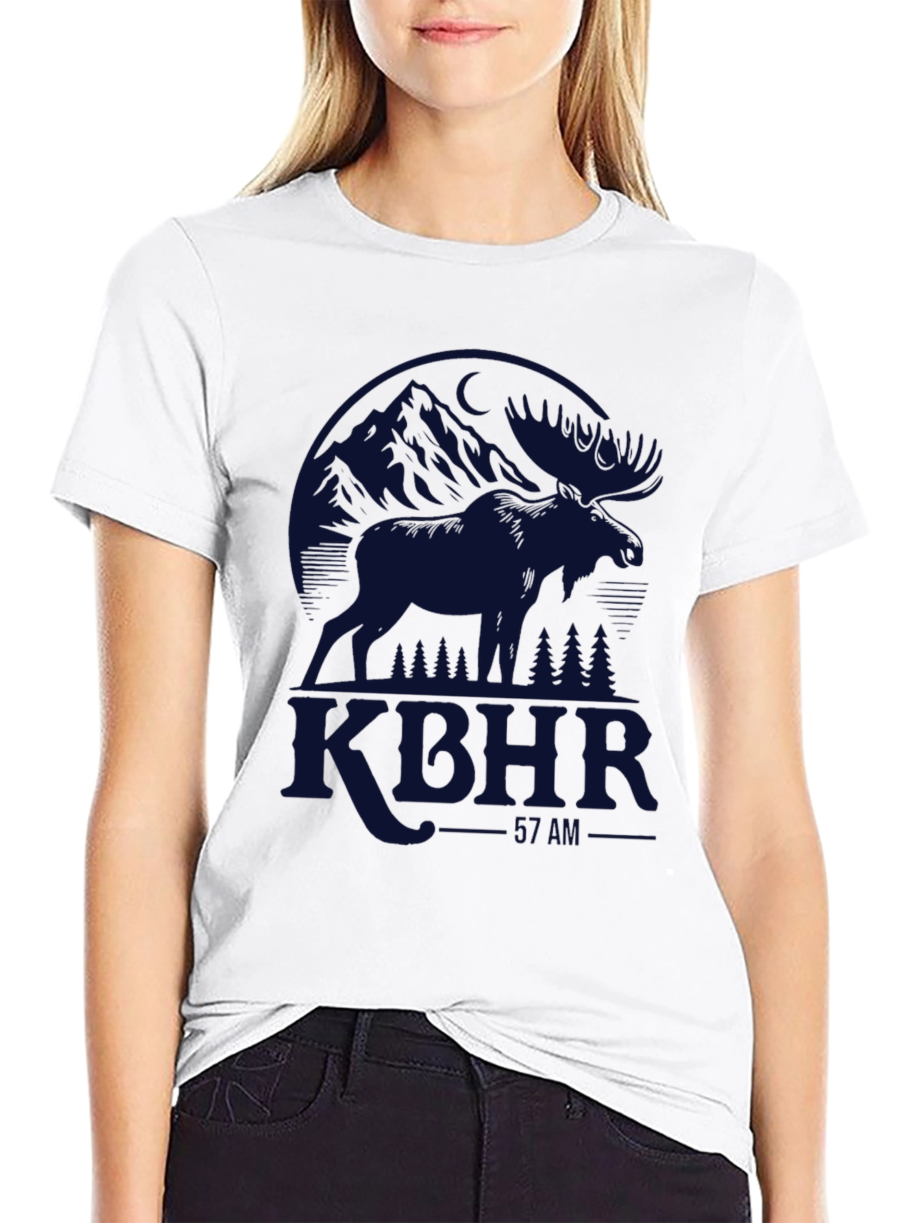 KTHR Mountains & Moose Black T-Shirt