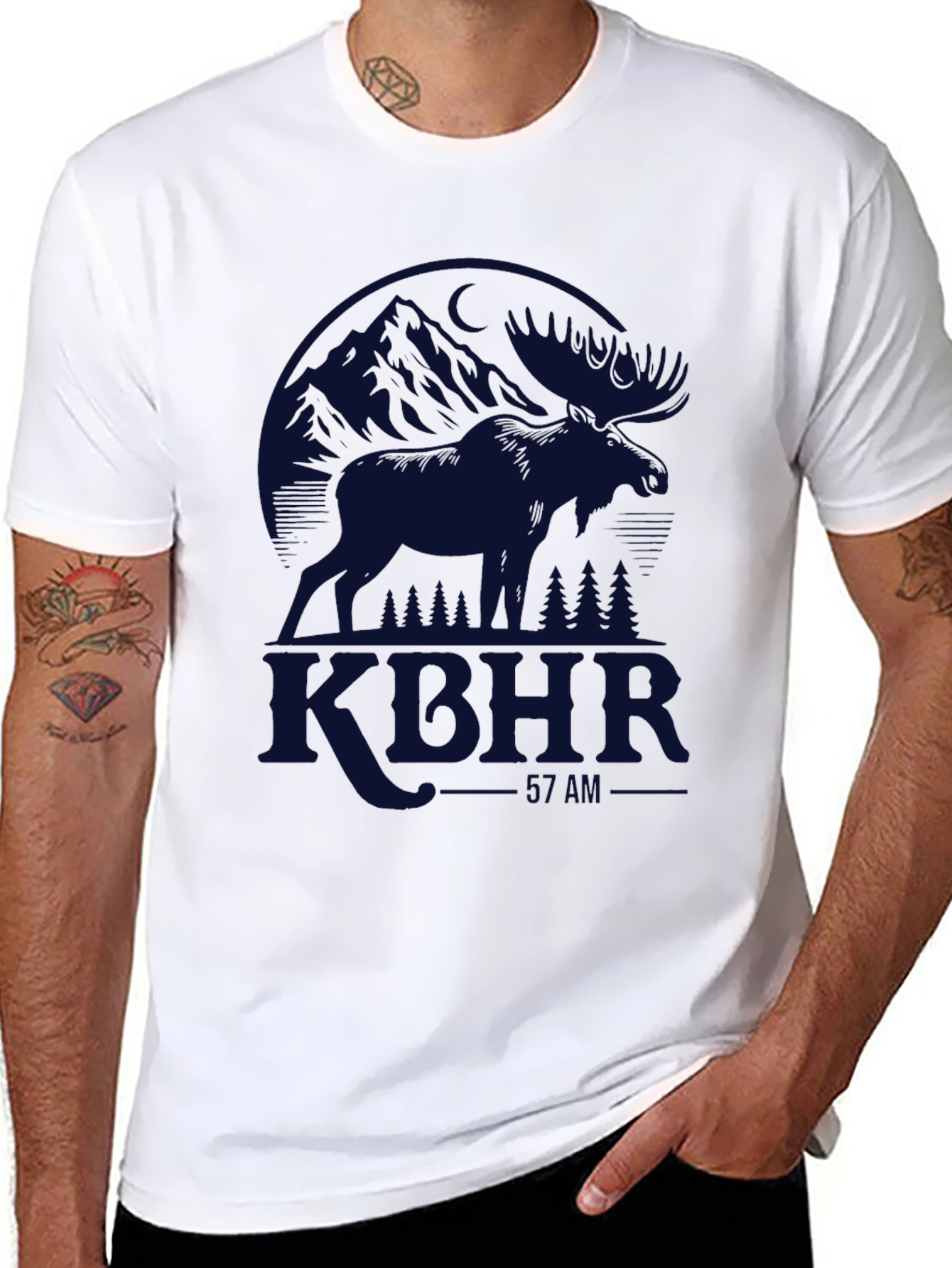 KTHR Mountains & Moose Black T-Shirt