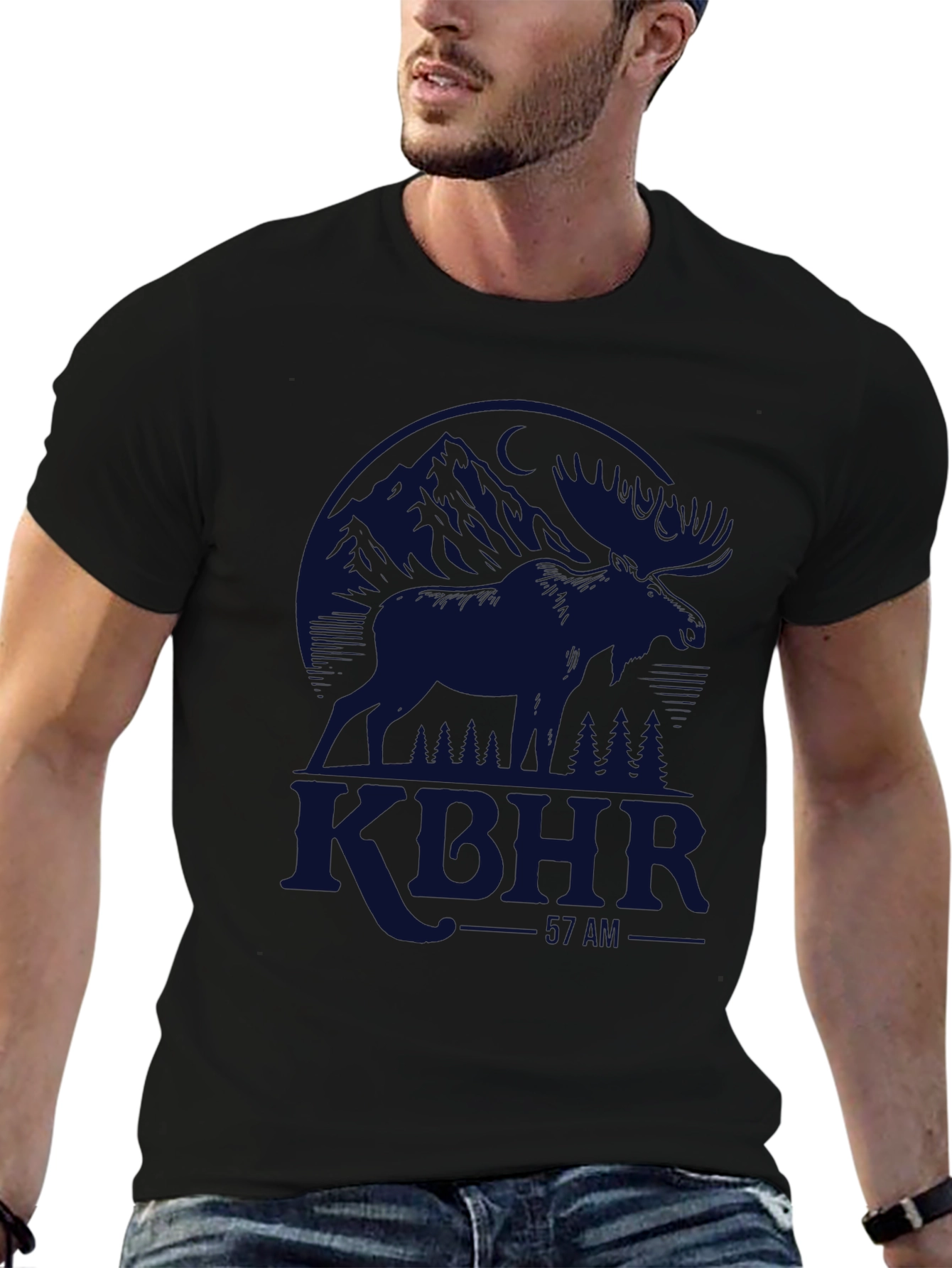KTHR Mountains & Moose Black T-Shirt