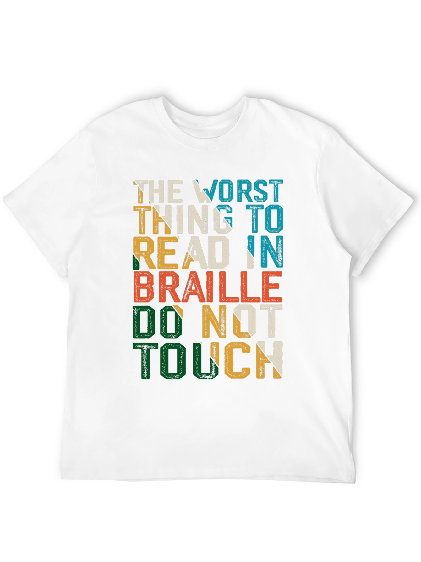 Humorous Do Not Touch Braille T-Shirt
