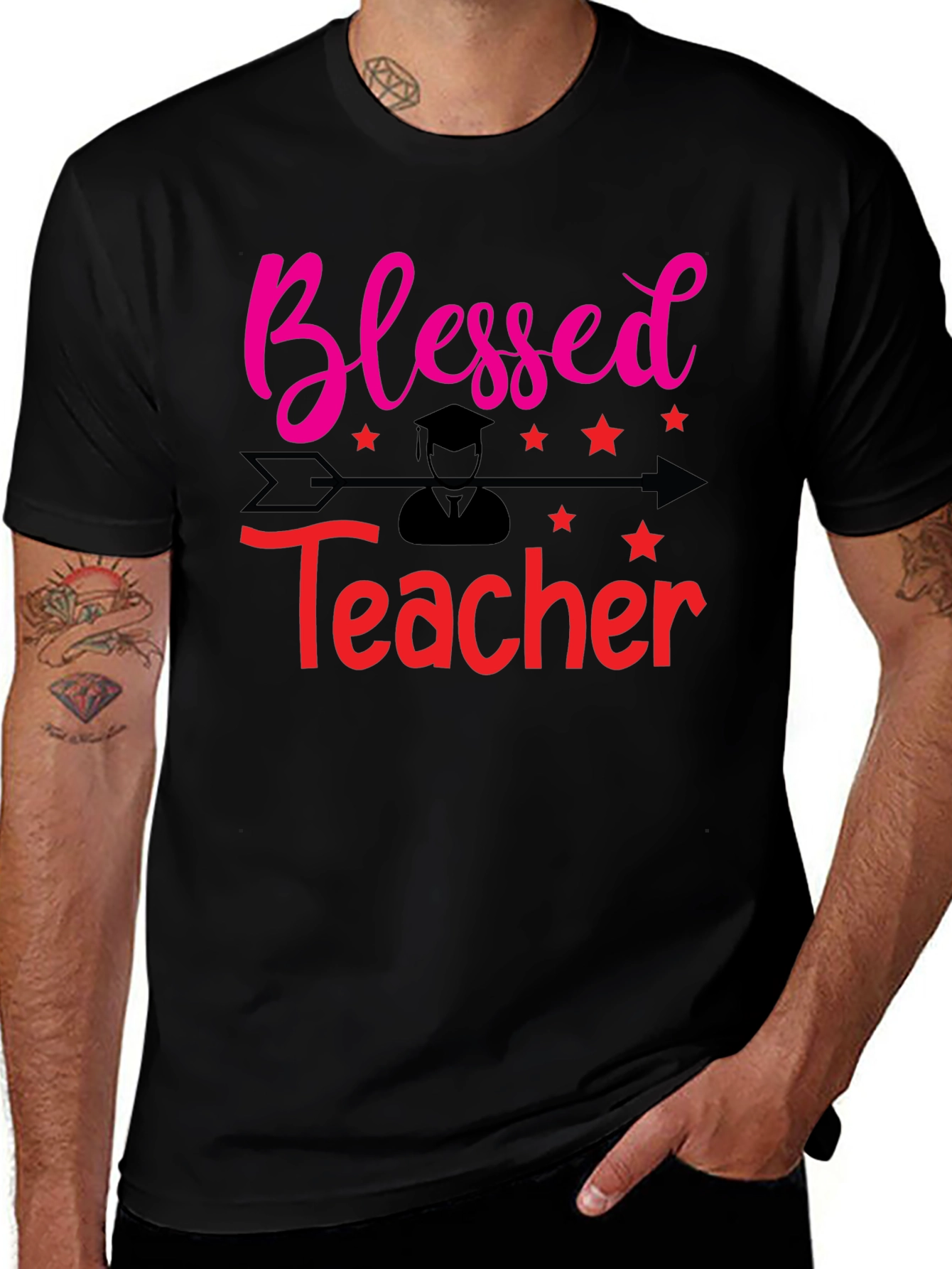 Blessed Teacher Graphic T-Shirt