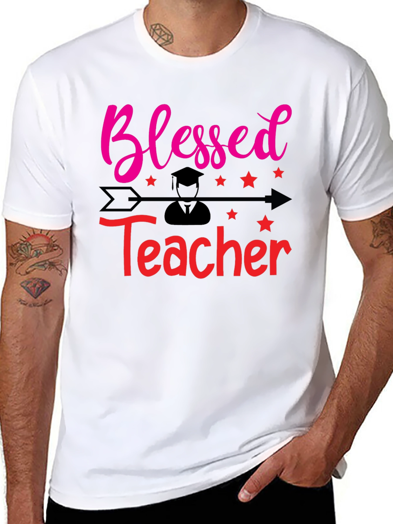 Blessed Teacher Graphic T-Shirt