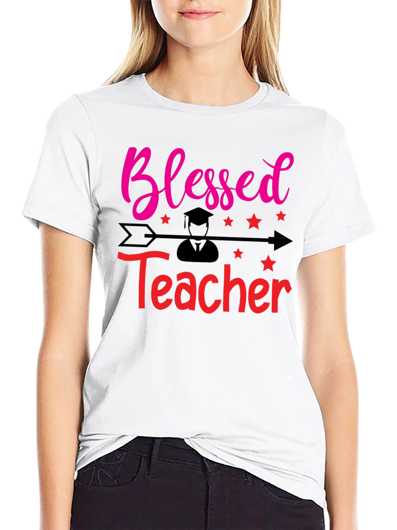 Blessed Teacher Graphic T-Shirt
