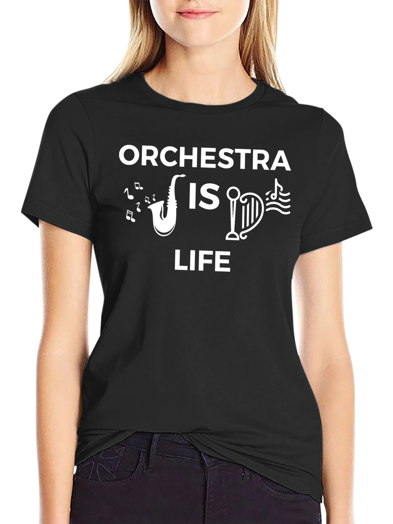 Orchestra is Life Graphic T-Shirt - Black