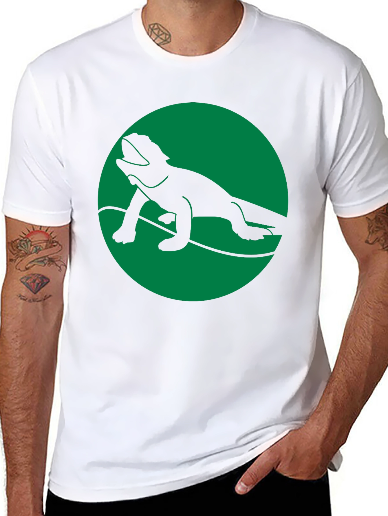 Lizard Graphic Black T-Shirt - Cool Reptile Design