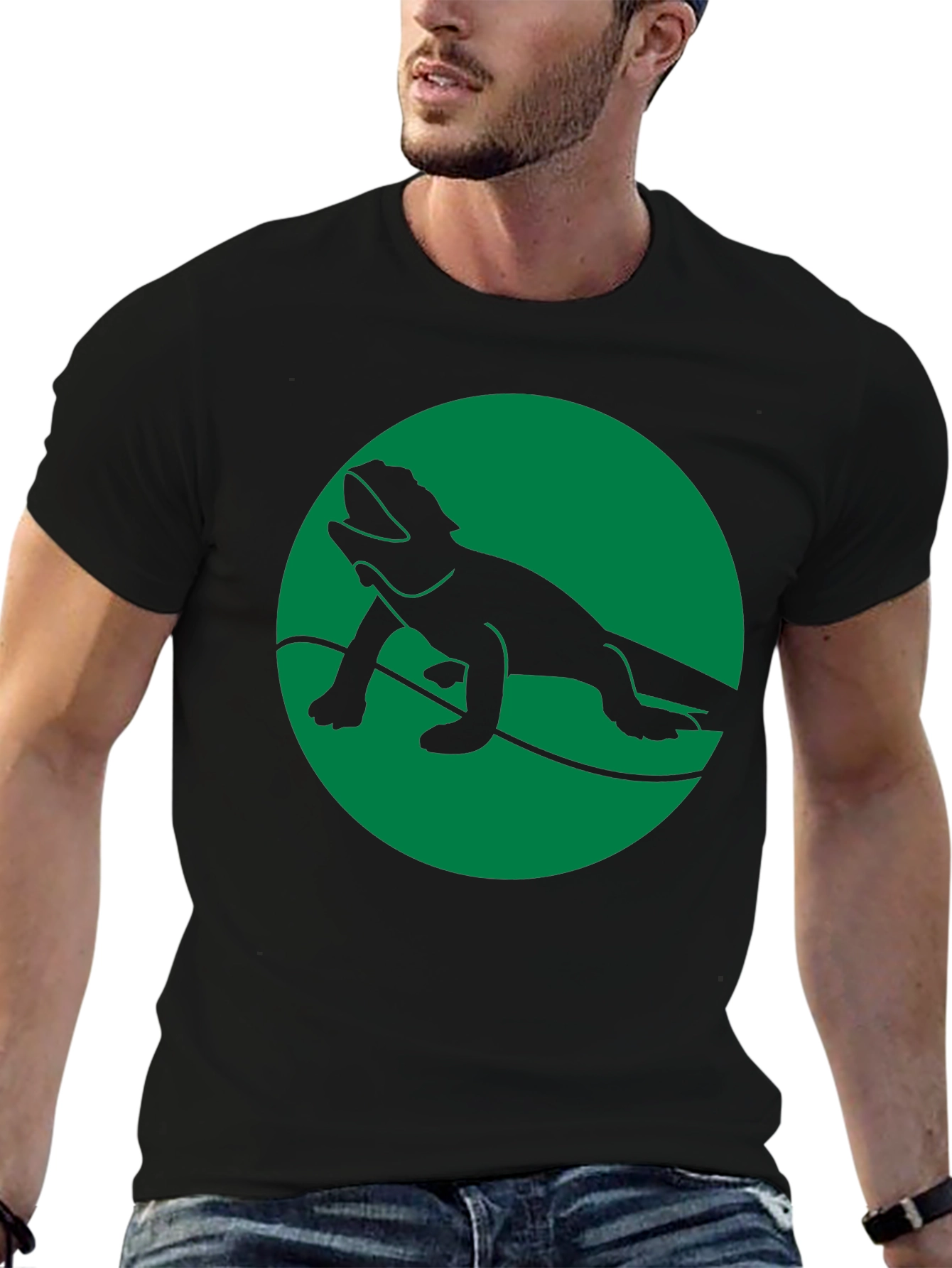 Lizard Graphic Black T-Shirt - Cool Reptile Design