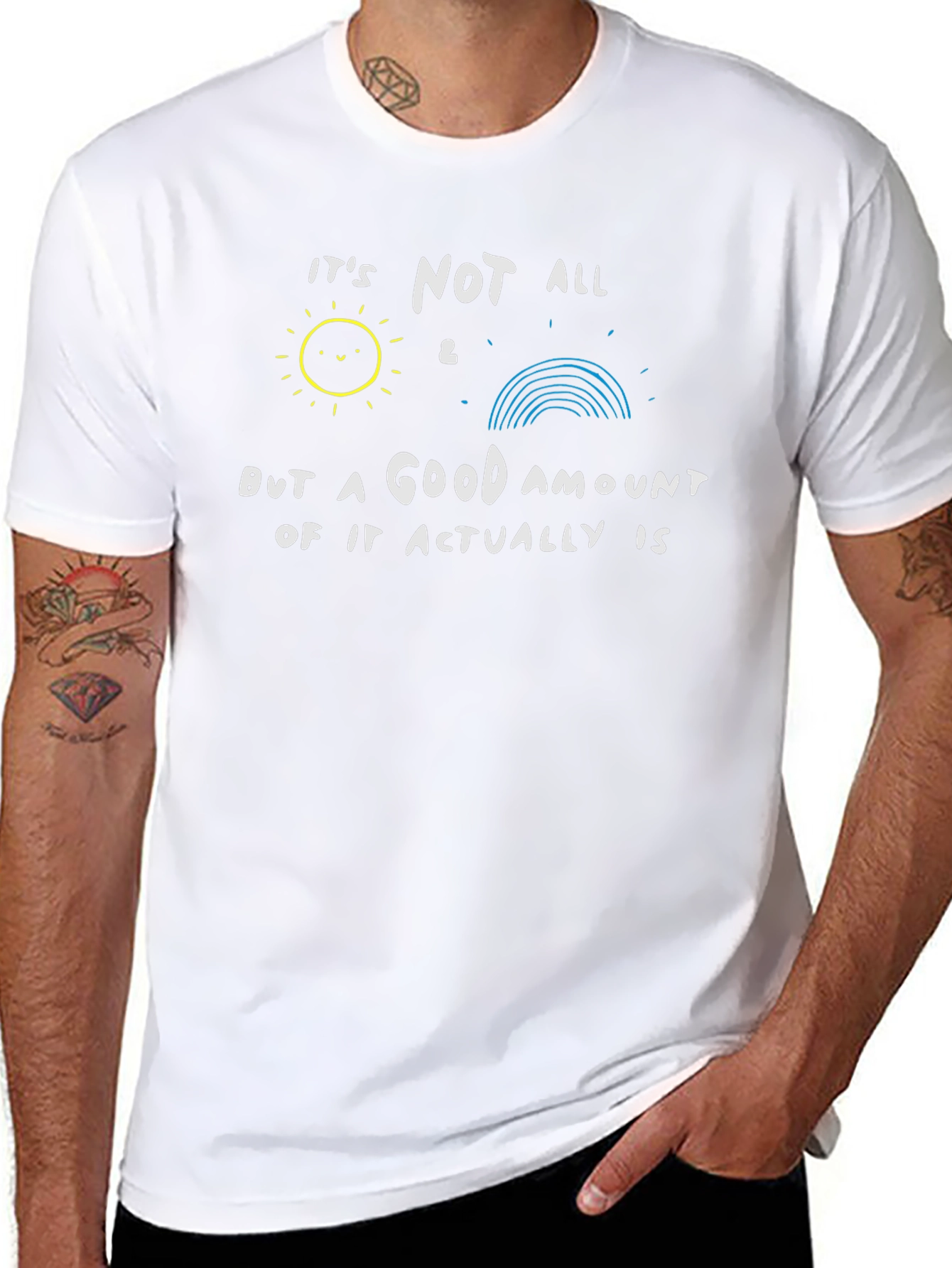 Funny Graphic T-Shirt - Sunshine & Rainbows