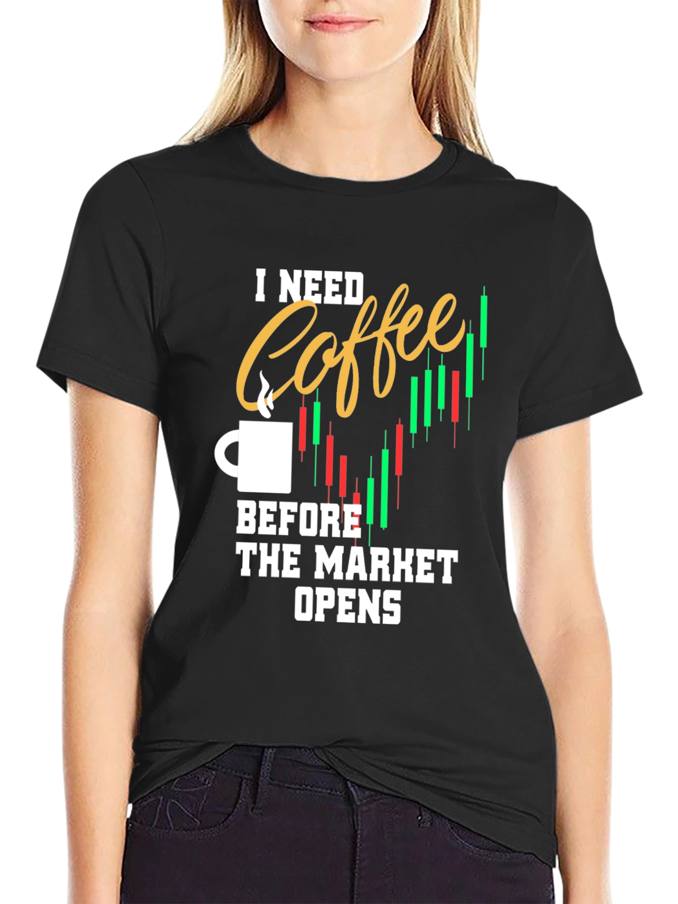 Coffee Before Market Opens Graphic Tee