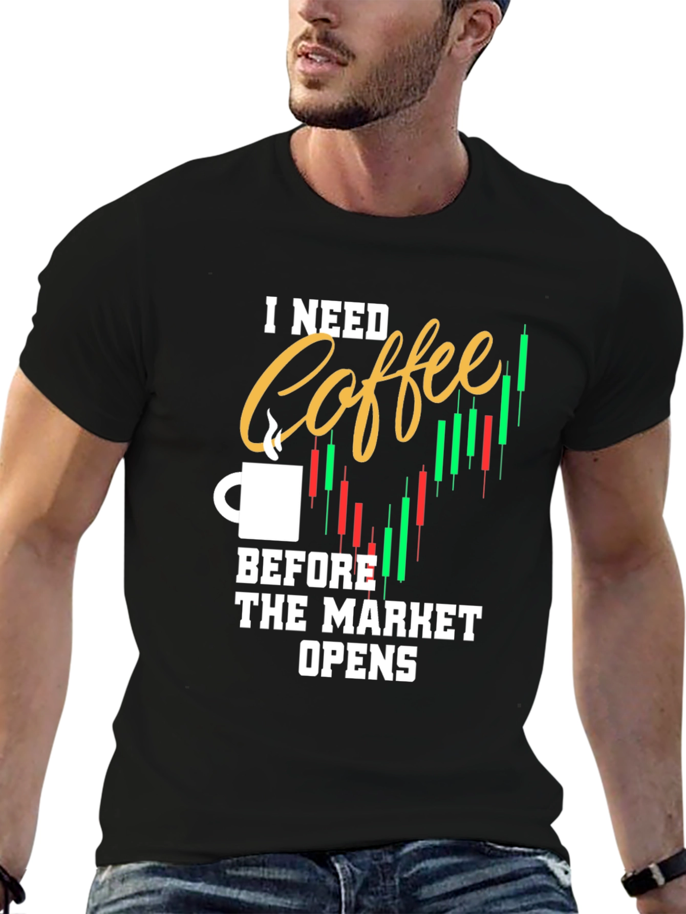 Coffee Before Market Opens Graphic Tee