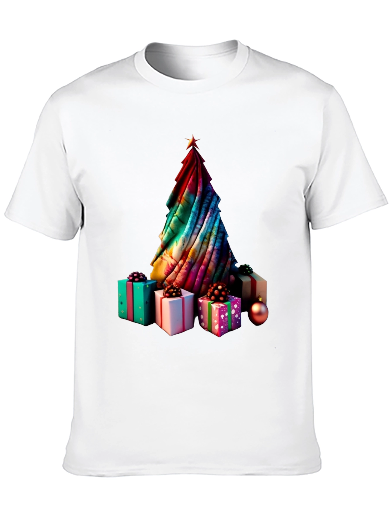 Festive Christmas Tree & Gifts Graphic Tee