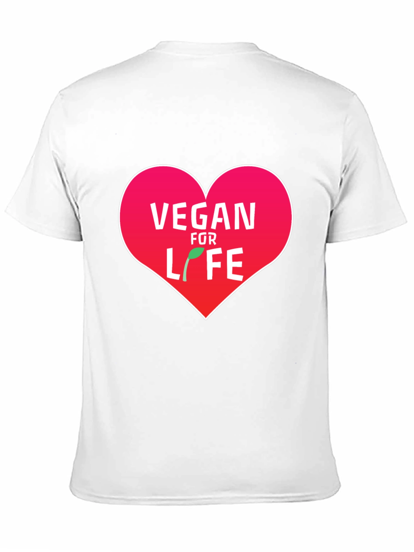 Vegan For Life Heart Graphic T-Shirt