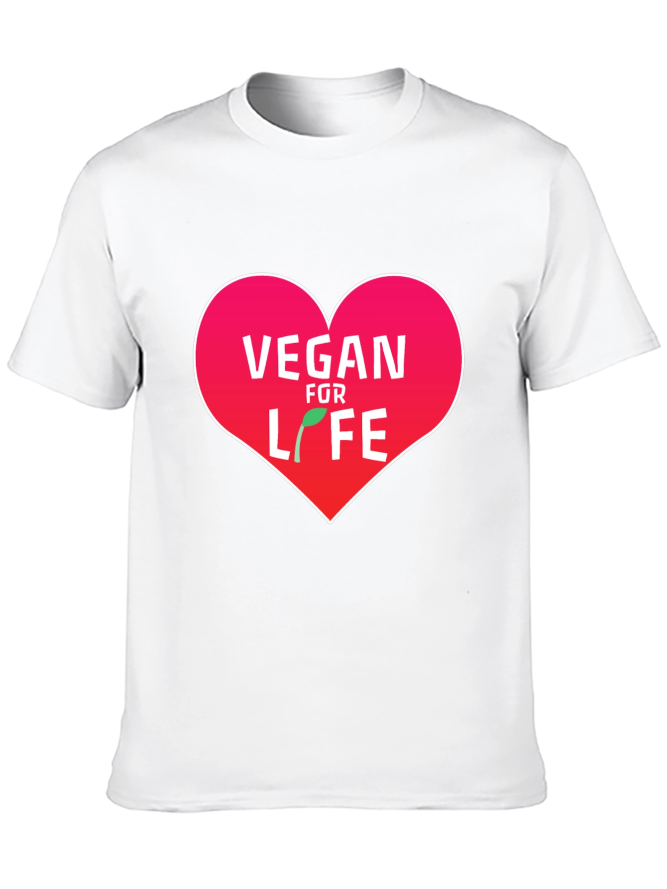 Vegan For Life Heart Graphic T-Shirt