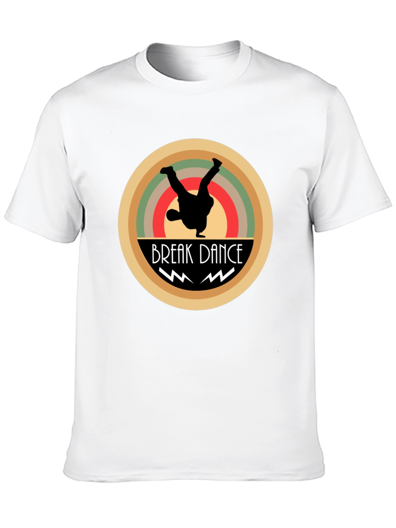 Break Dance Graphic Tee - Black Cotton T-Shirt