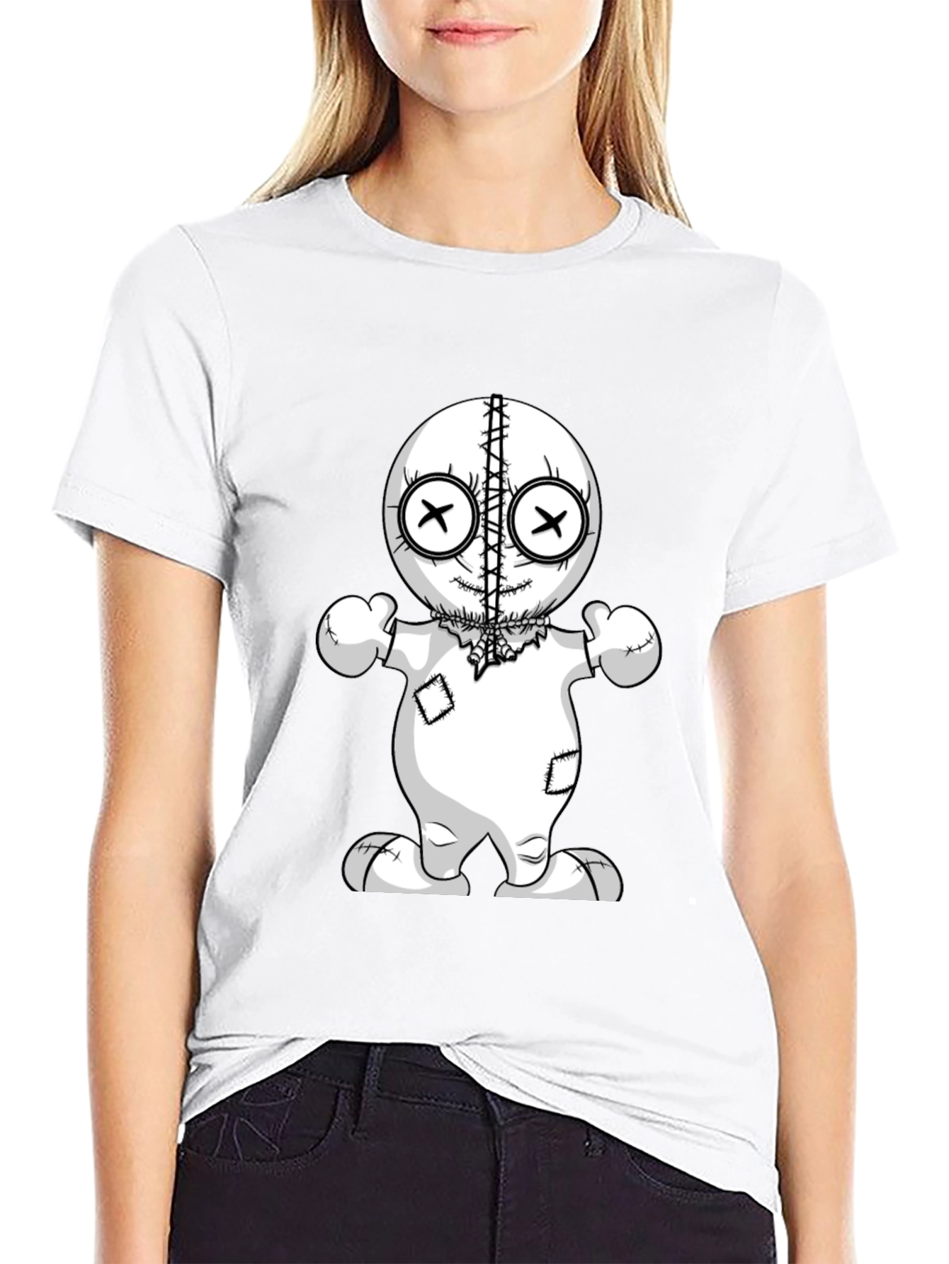 Voodoo Doll Graphic Tee - Unisex Black T-Shirt