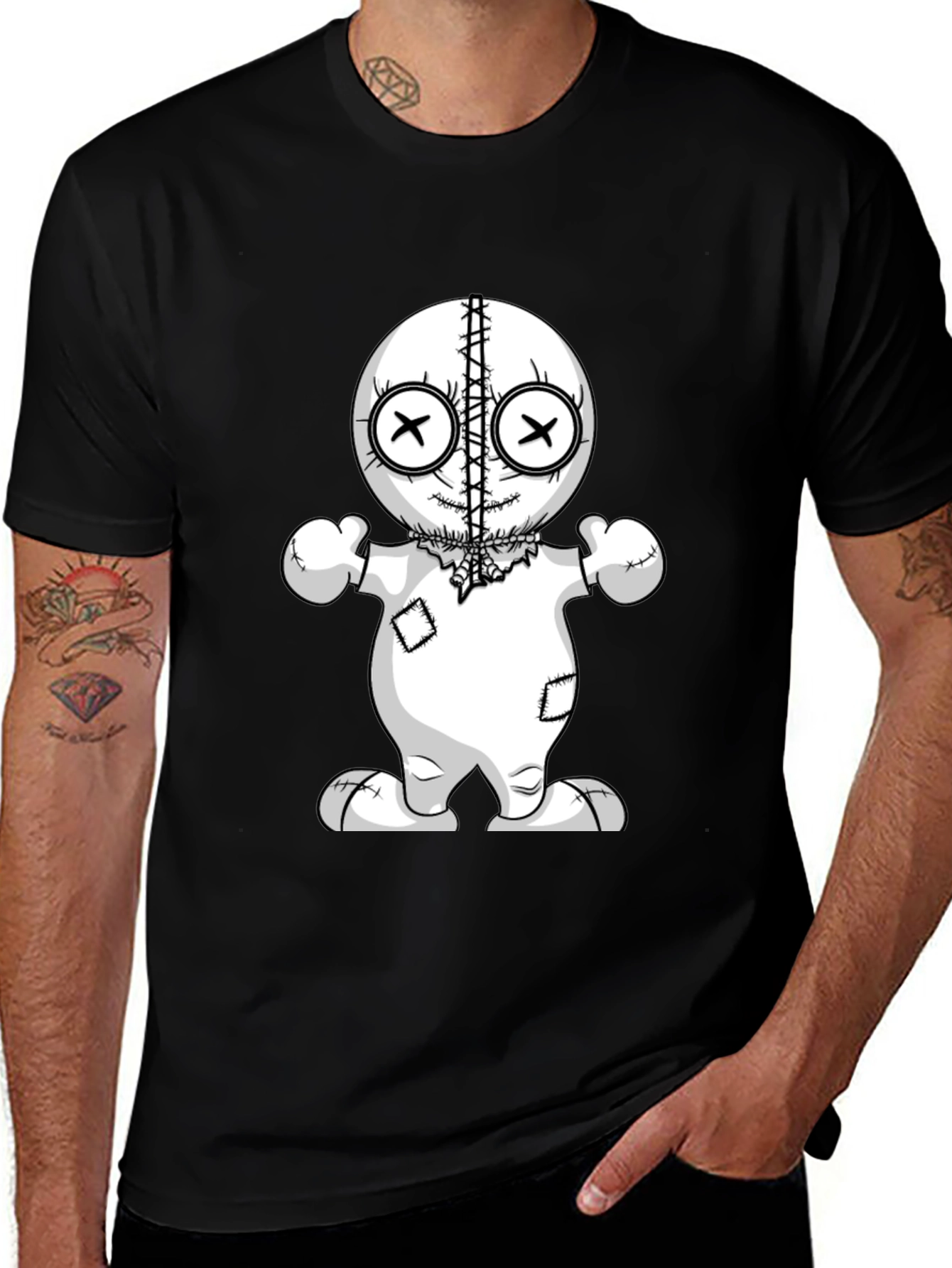 Voodoo Doll Graphic Tee - Unisex Black T-Shirt