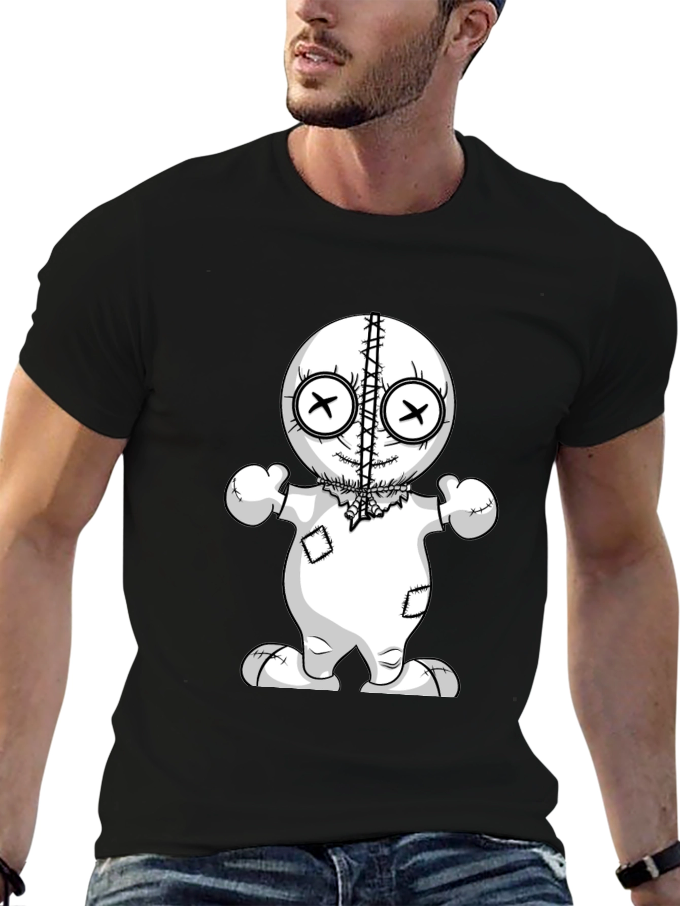 Voodoo Doll Graphic Tee - Unisex Black T-Shirt